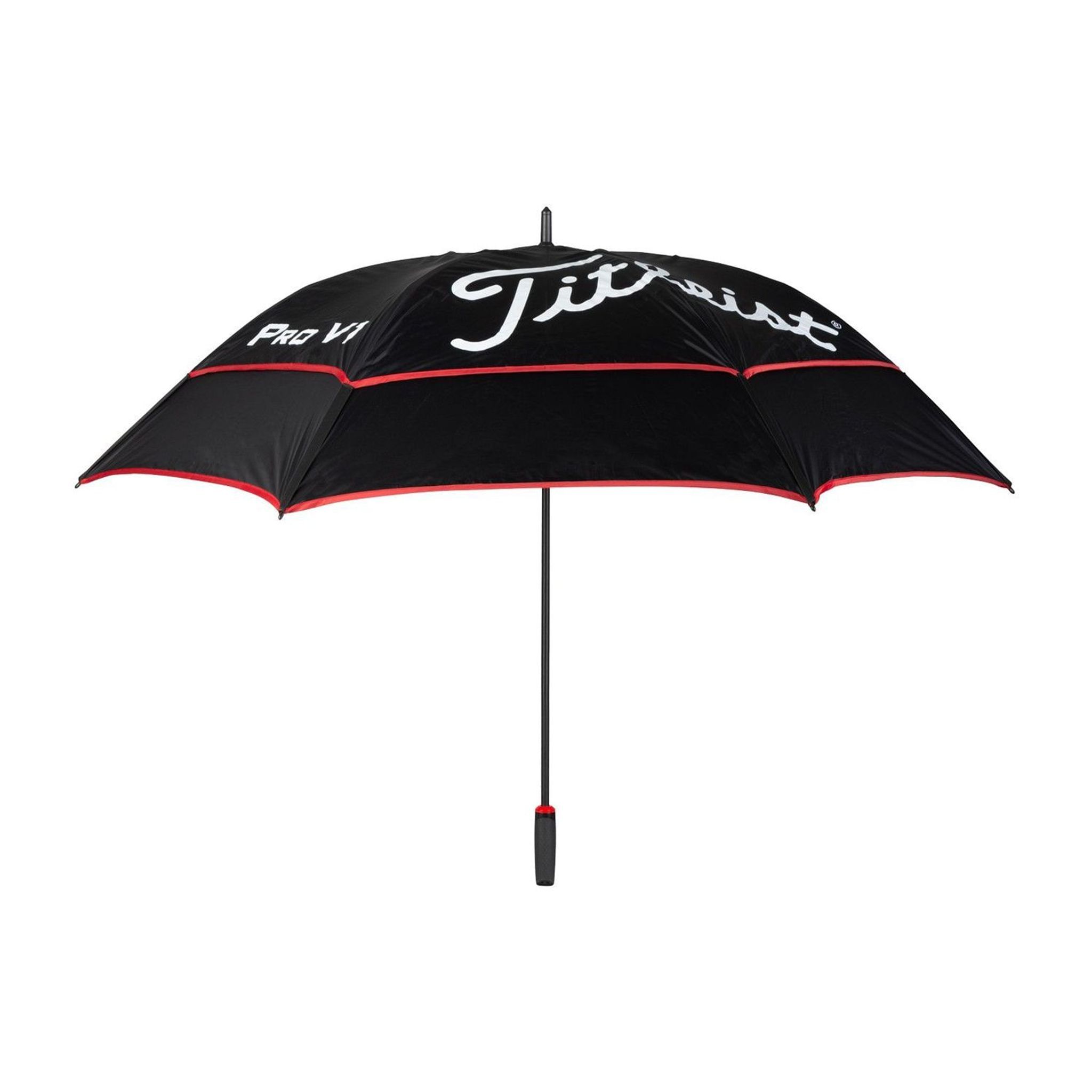 Titleist Tour Regenschirm Doppelbaldachin Schwarz/Rot