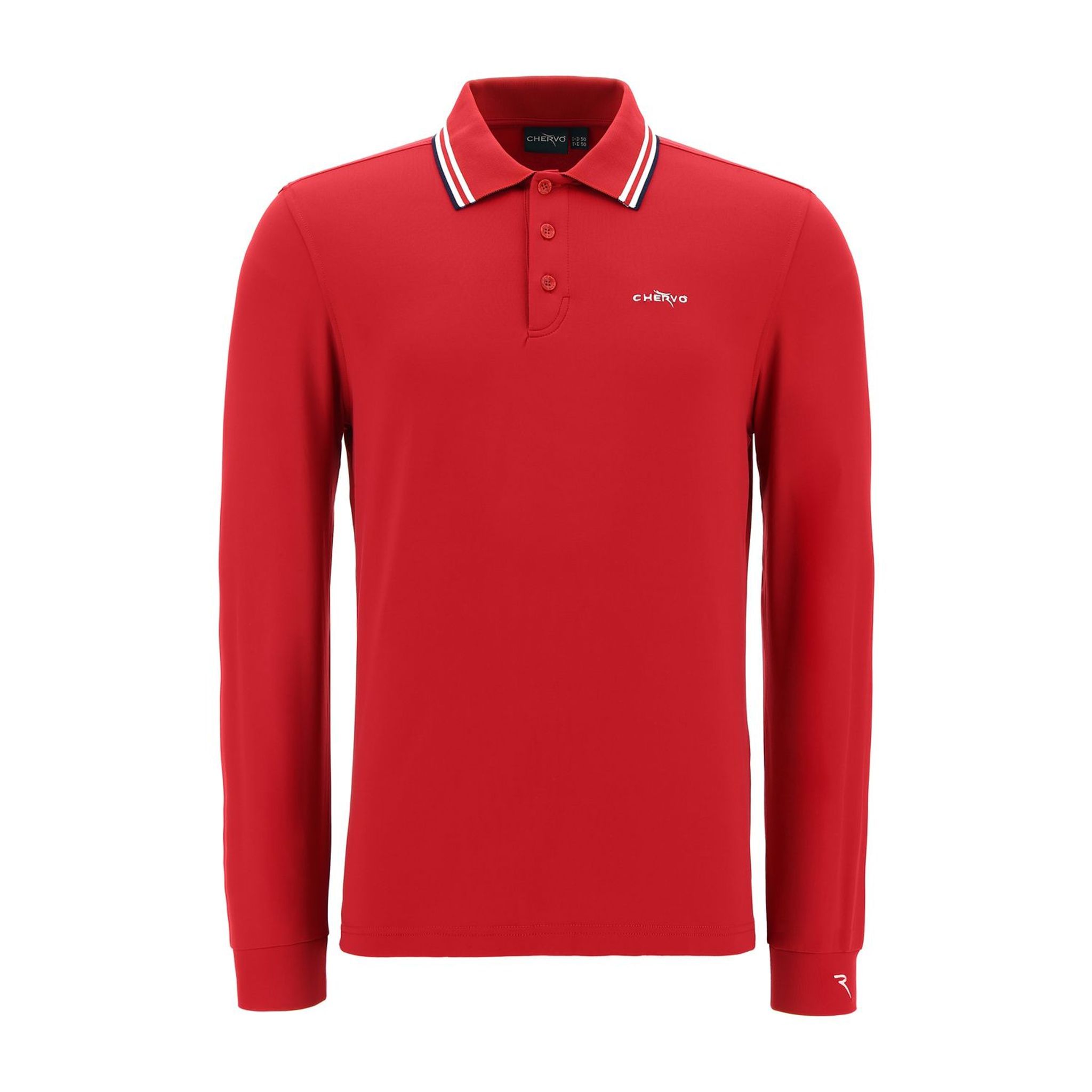 Chervo M Atem LS Polo Rot Herren