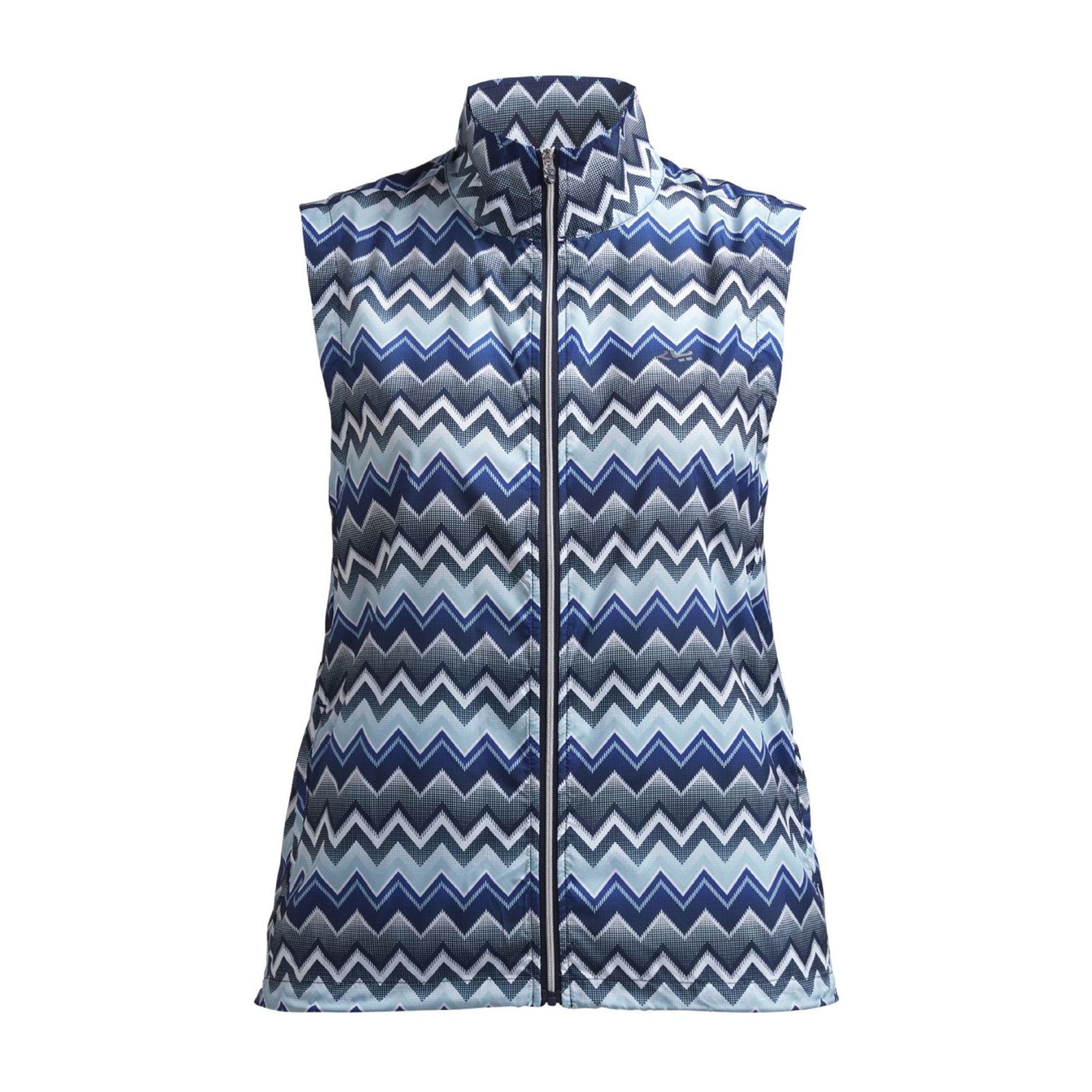 Röhnisch Pocket Wind Vest Zigzag Blue Dámská