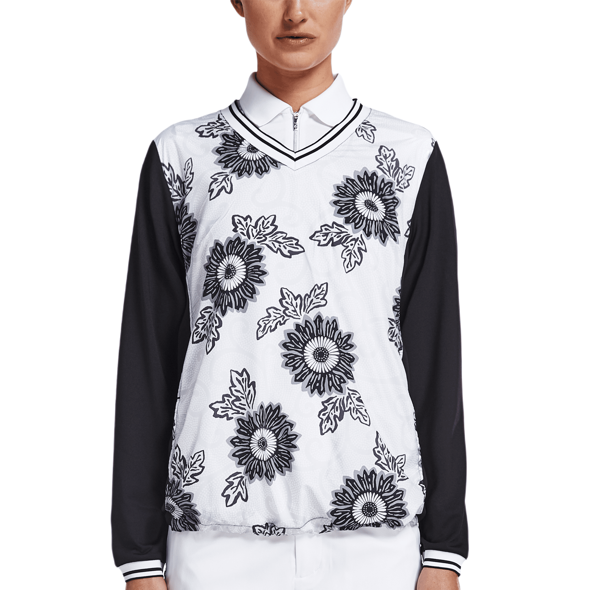 Röhnisch Svetrový Pullover Swing Černý Massai Flower Dámský