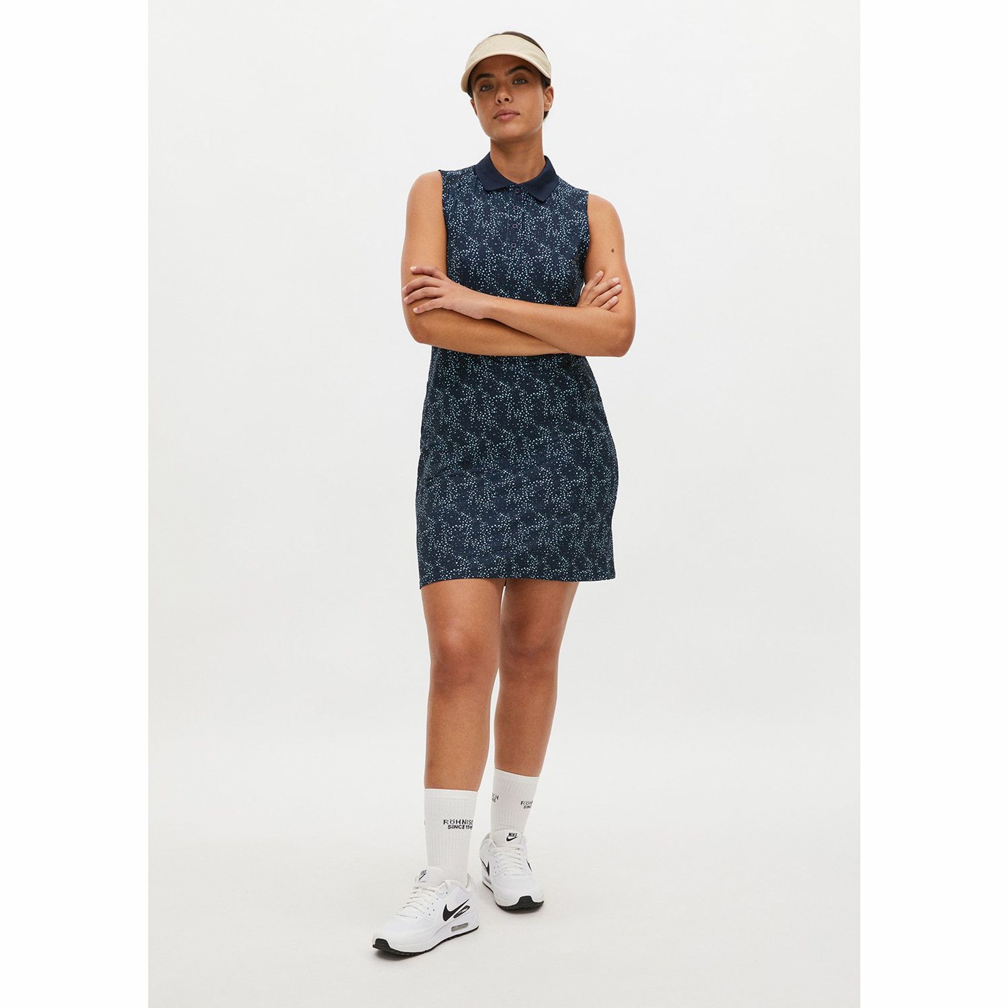 Röhnisch Rumie Golf Kleid Damen Space Dot Navy Damen