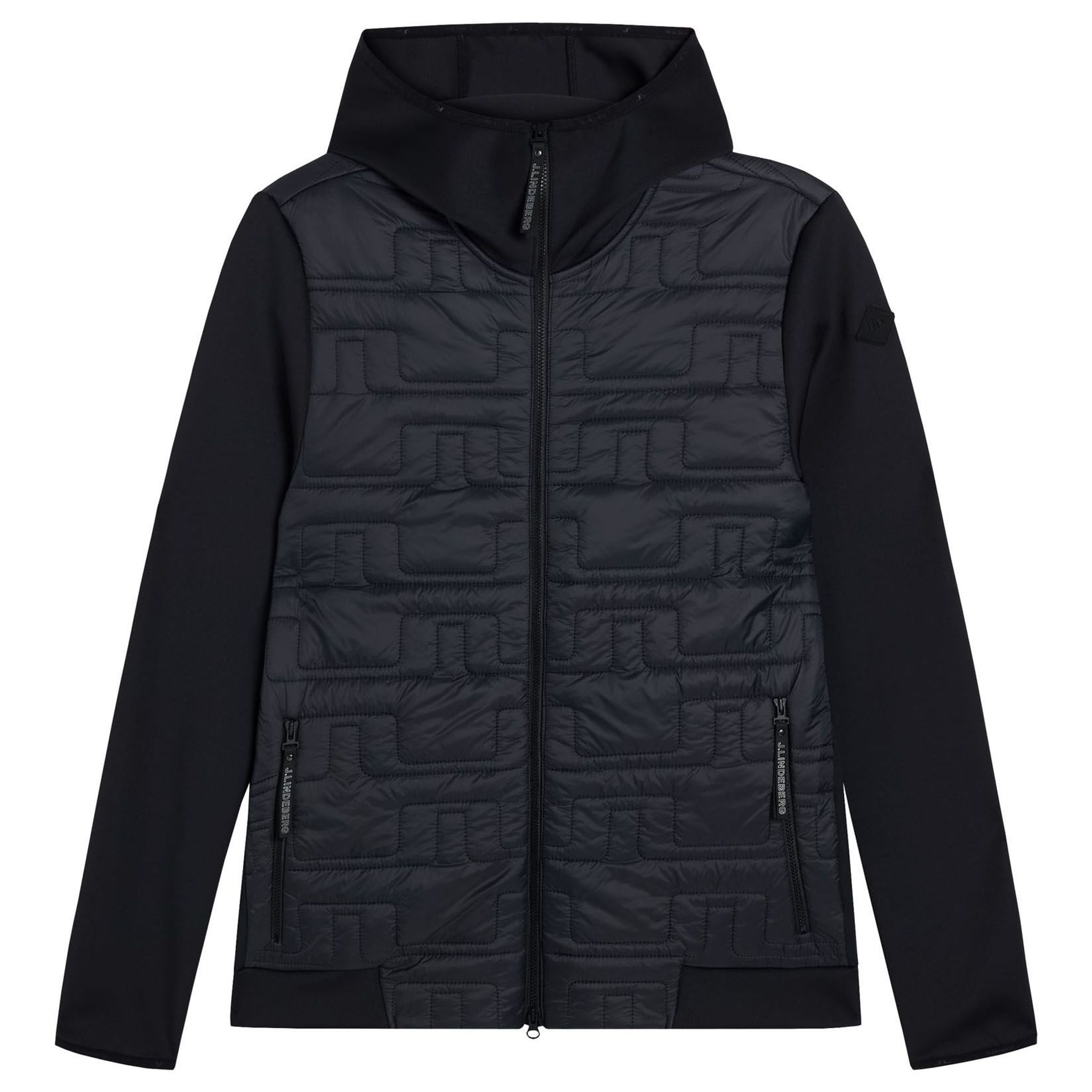 J. Lindeberg Quilt Hybrid Hood Jacket Herren Schwarz Herren