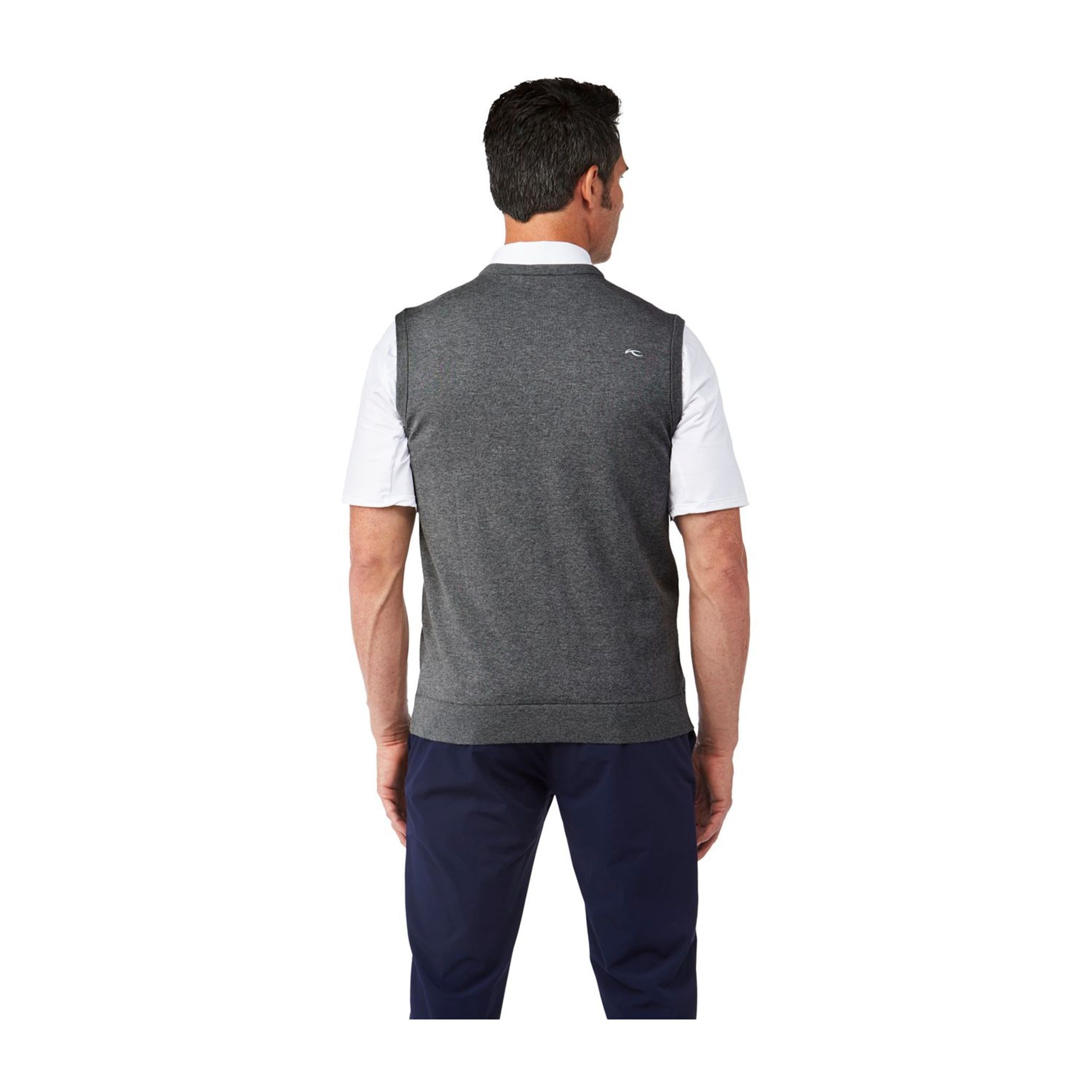 Kjus M Kirk V-Neck Vest Steel Greymelange Herren