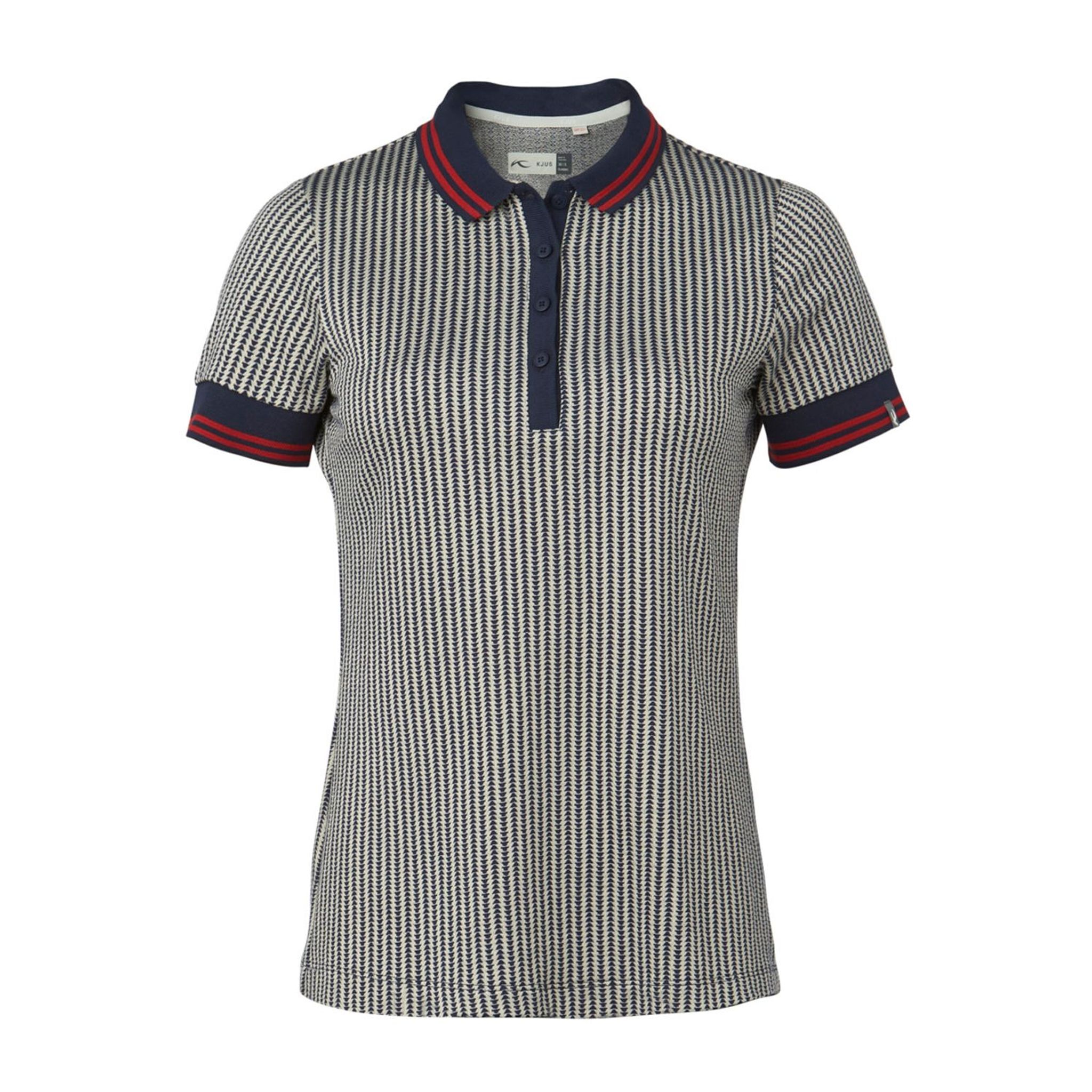 Kjus W Ella Structure SS Polo Atlanta Blue/Buttercr Damen