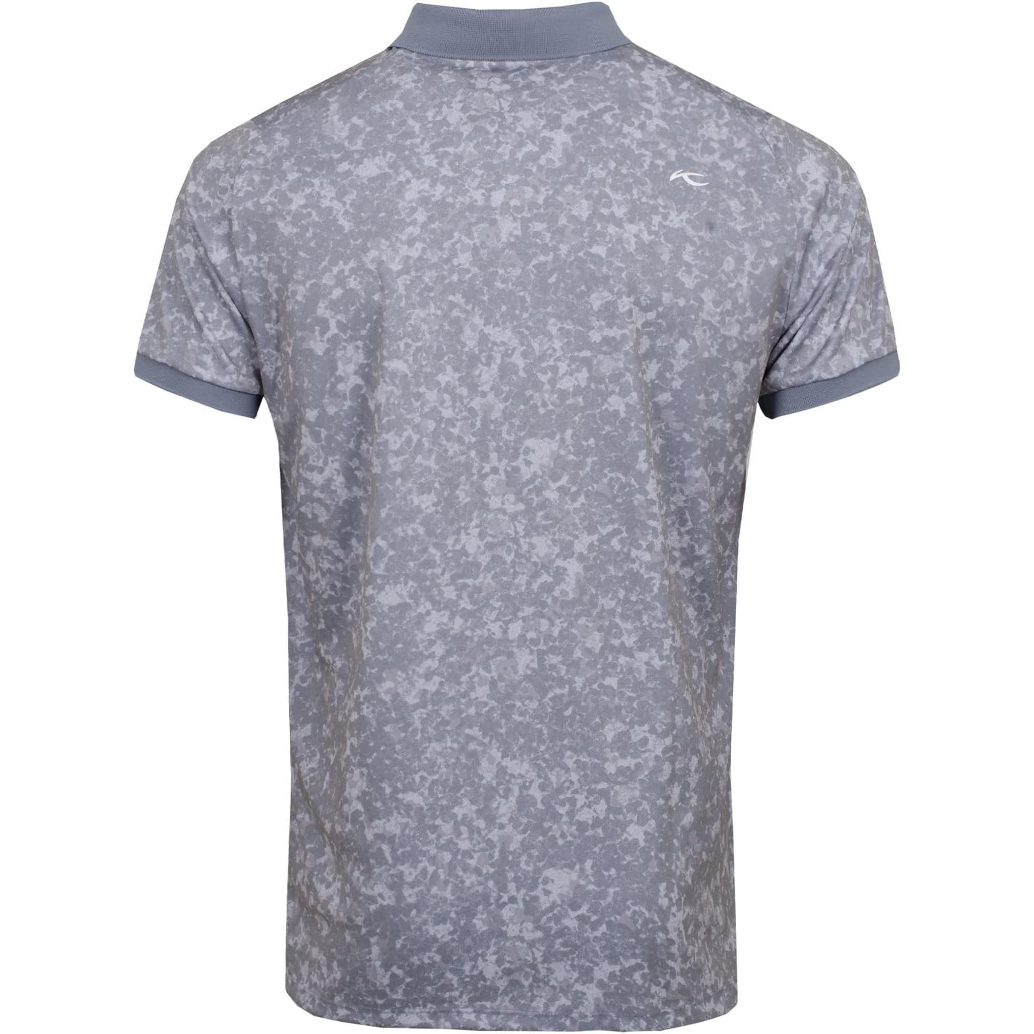 Kjus M Spot Printed SS Polo Stahlgrau/Silber Fog Herren