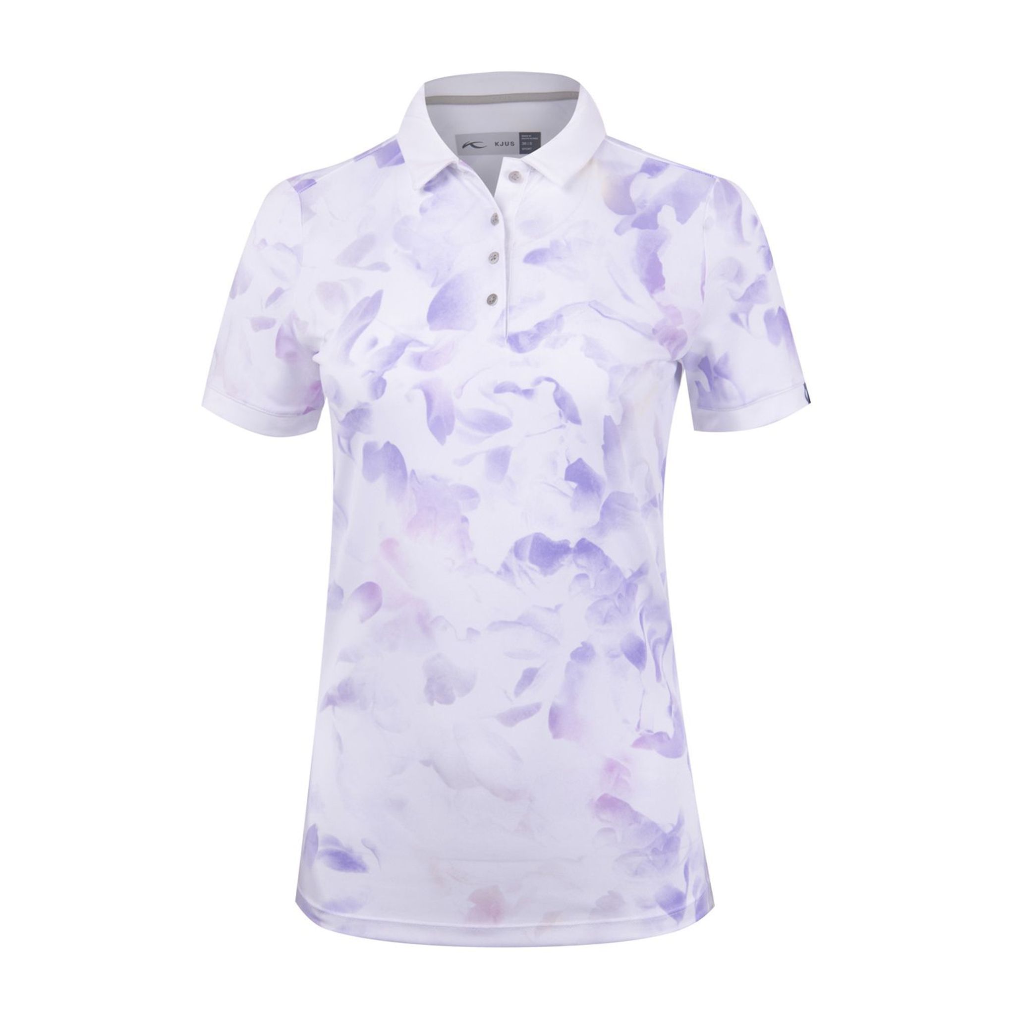 Kjus W Enya Printed SS Polo Bílá/Iris Purple Dámské