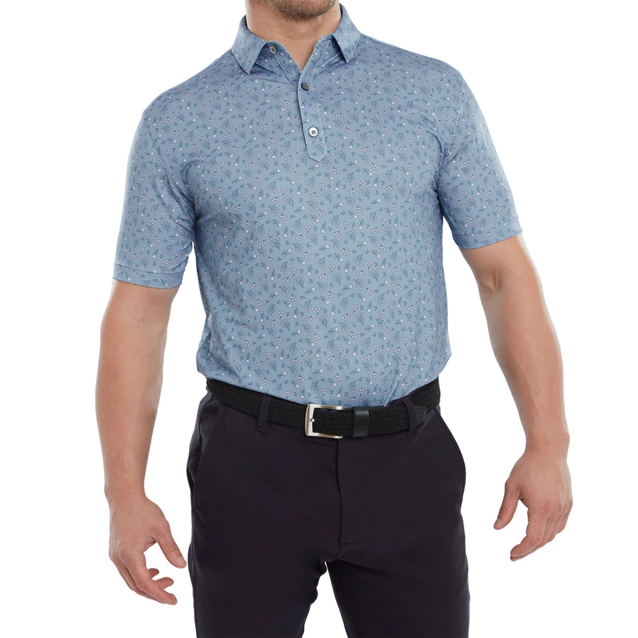 Footjoy Mini Floral Lisle Golf Polo pro muže