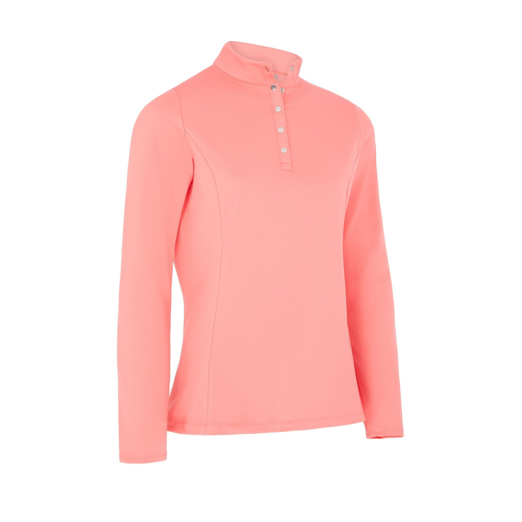 Callaway Termální Fleece Golf Polo s Dlouhým Rukávem Coral Paradise pro Dámy