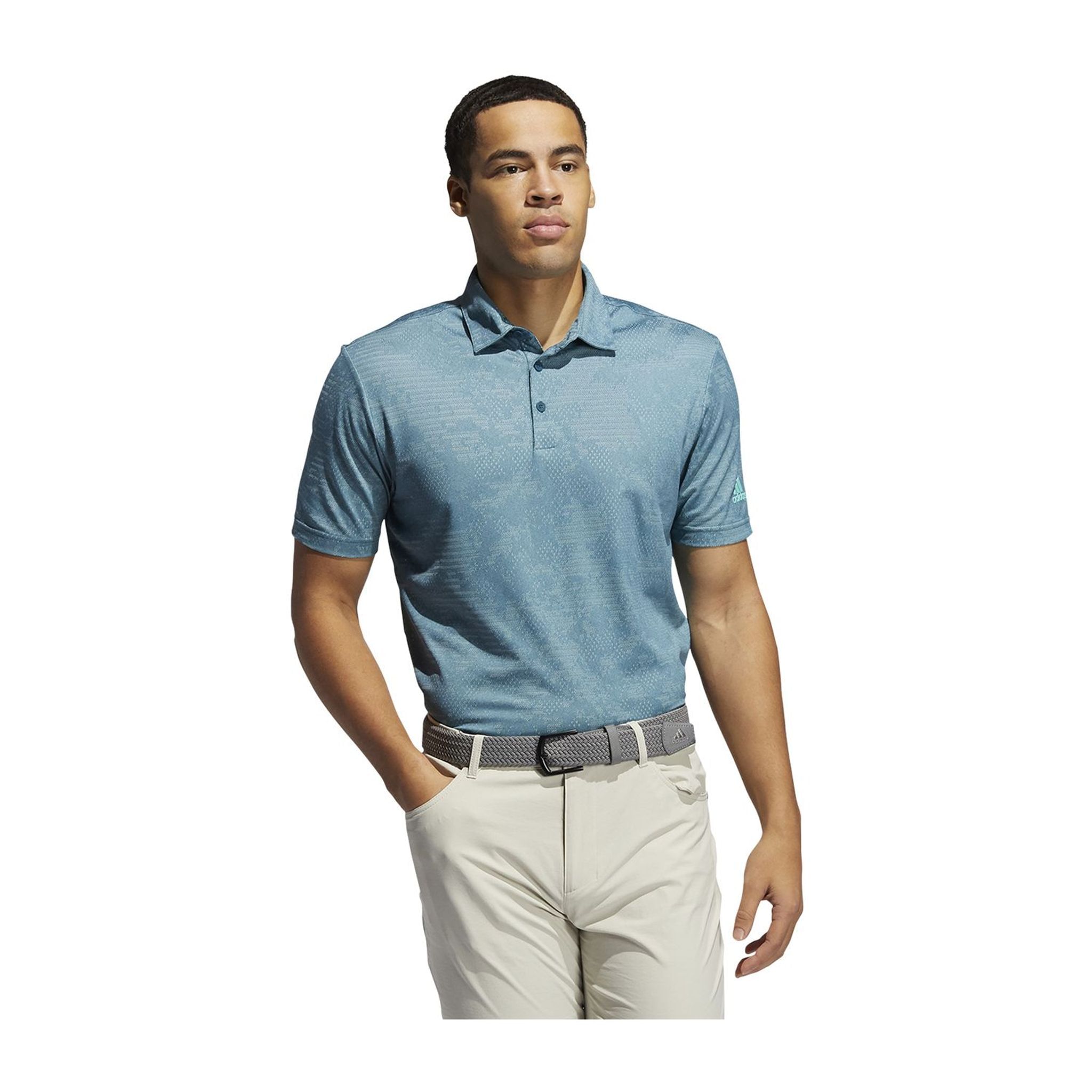 Adidas Camo SS Polo Teal/Mint Herren