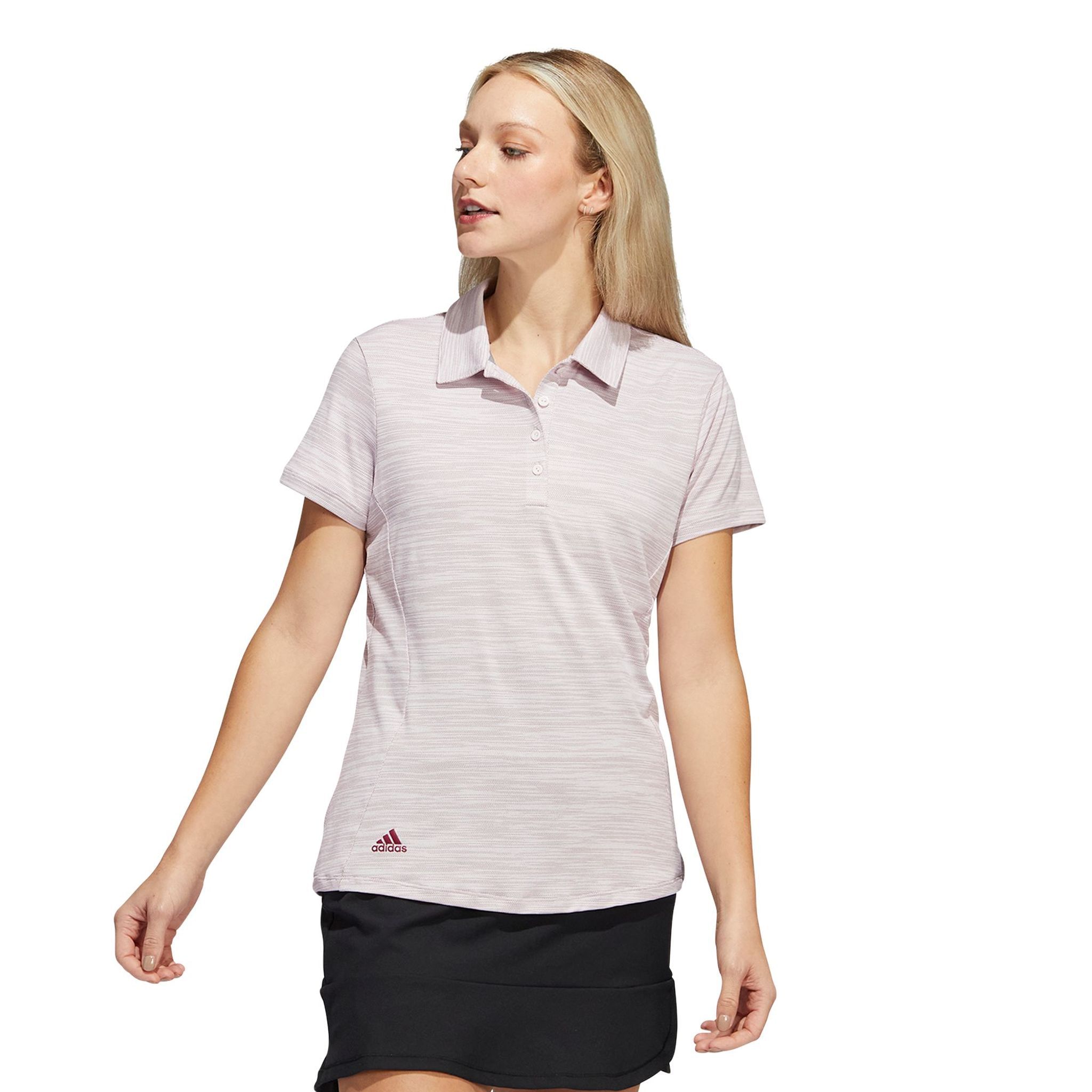 Adidas W Polo Spacedye Almost Pink/Legacy Burgundy Damen