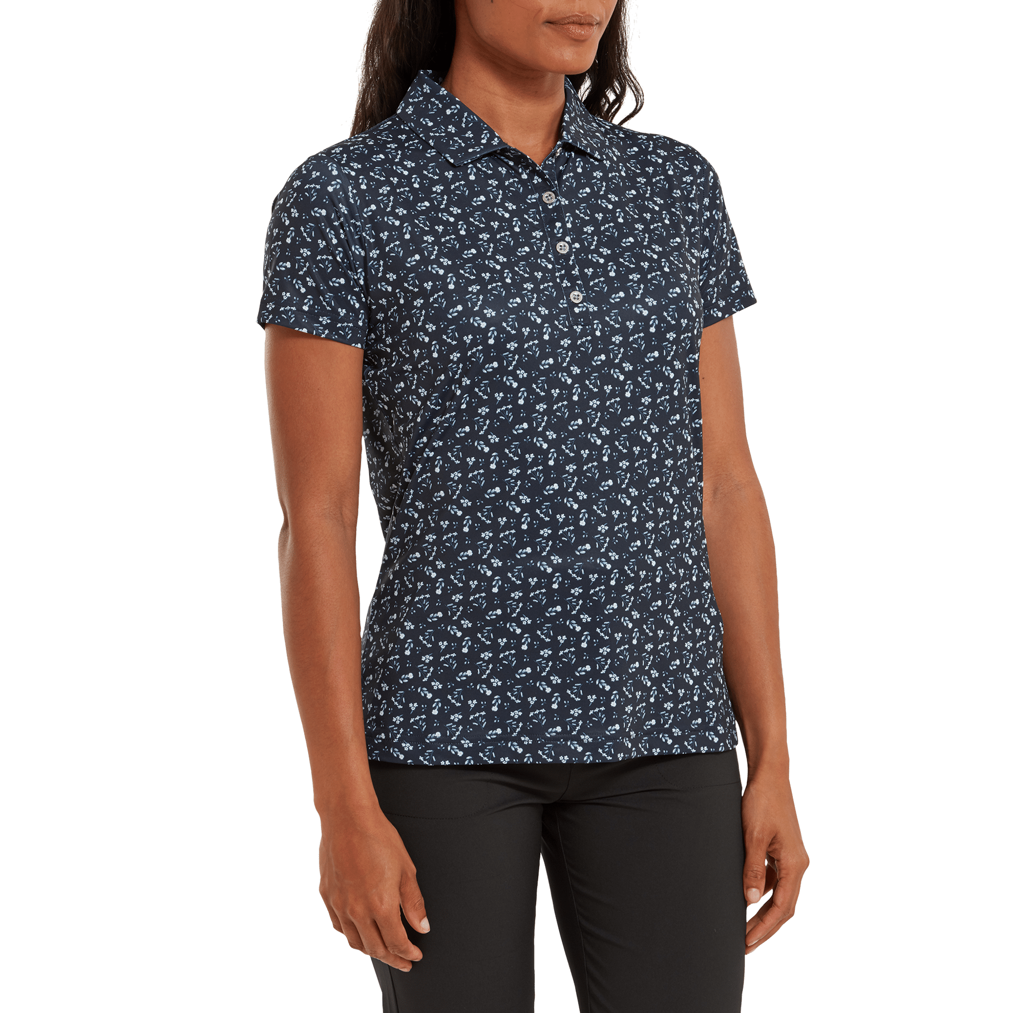 Footjoy Floral Print Poloshirt pro dámy