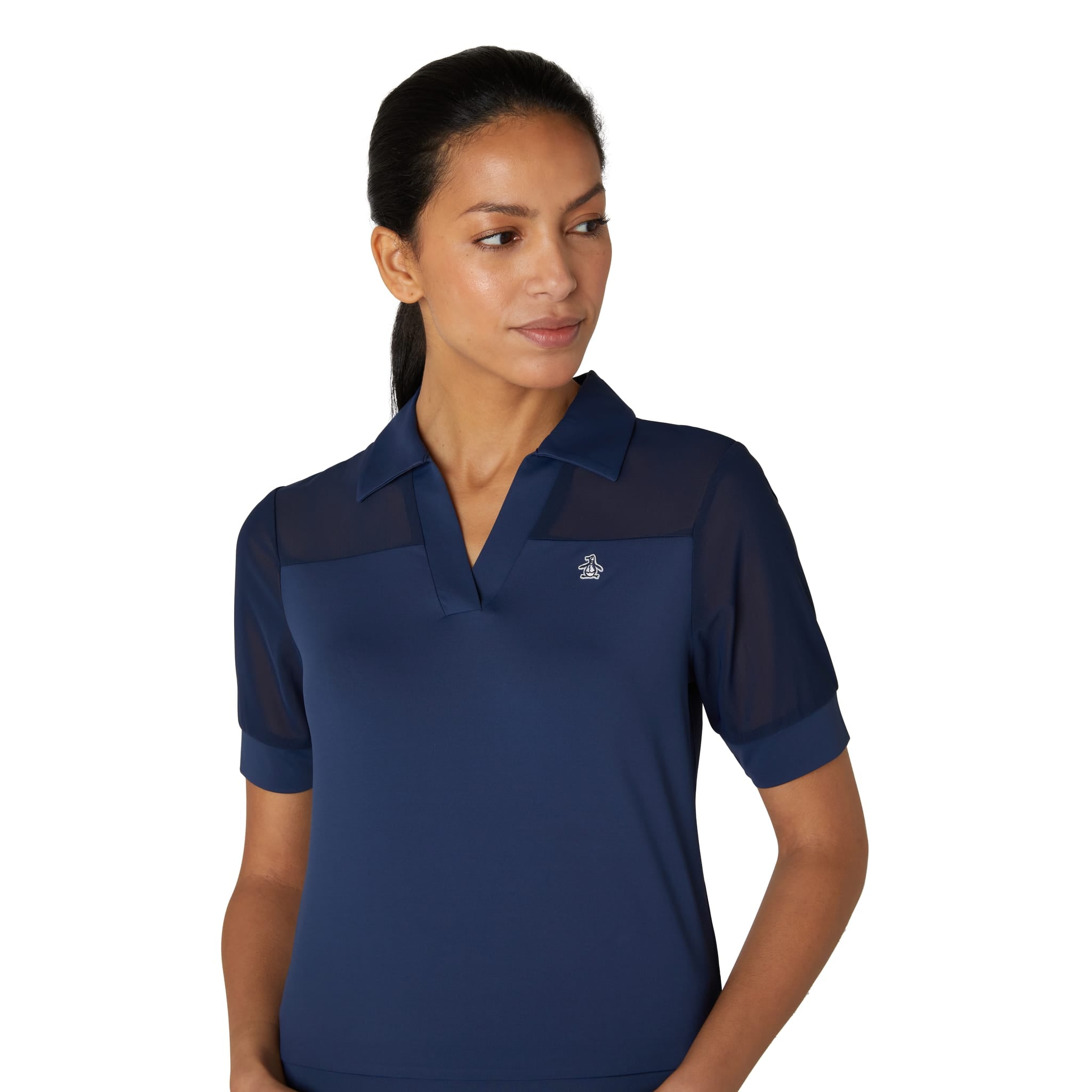 Original Penguin 1/2-Sleeve Mesh Blocked Polo pro dámy