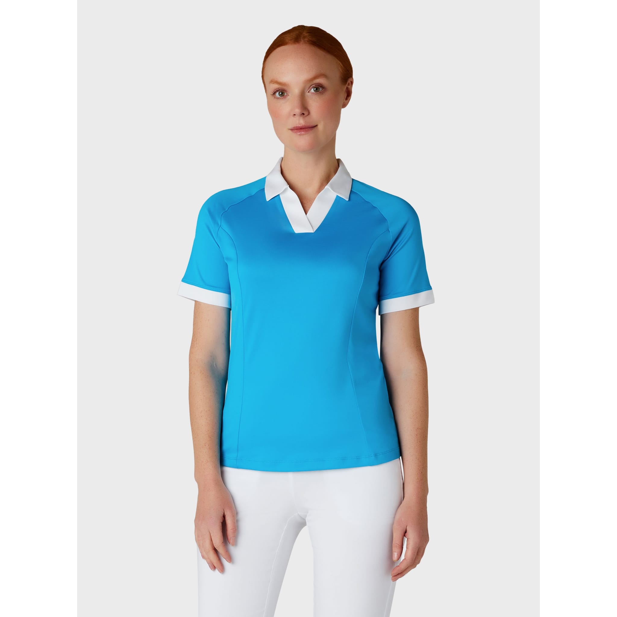 Callaway Short Sleeve V-Placket ColorBL Shirt Damen