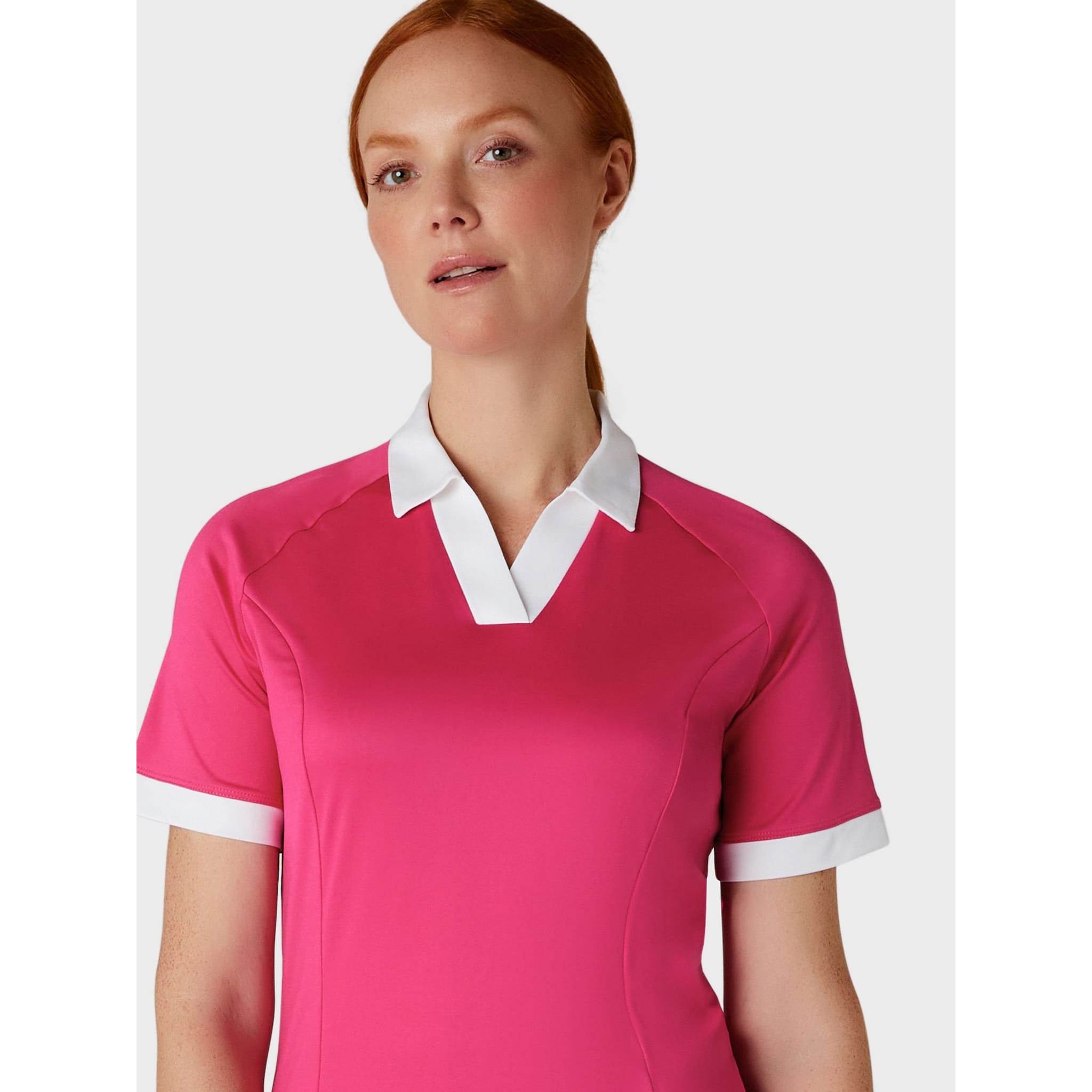 Callaway Short Sleeve V-Placket ColorBL Shirt Damen