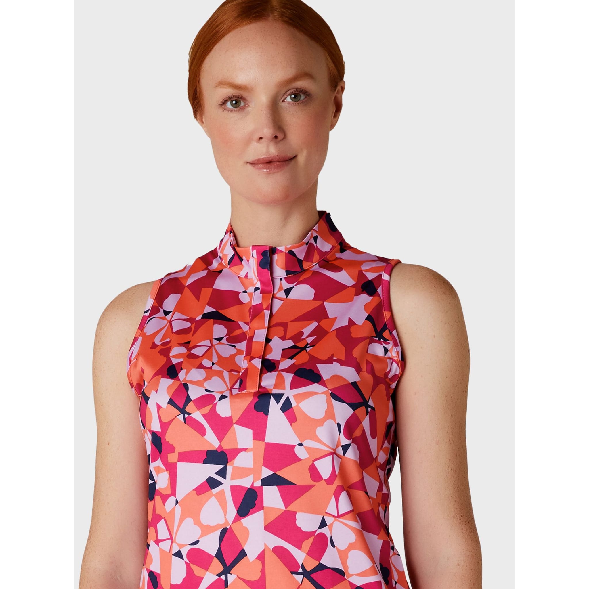 Callaway Geometric Floral Sleeveless Shirt Damen