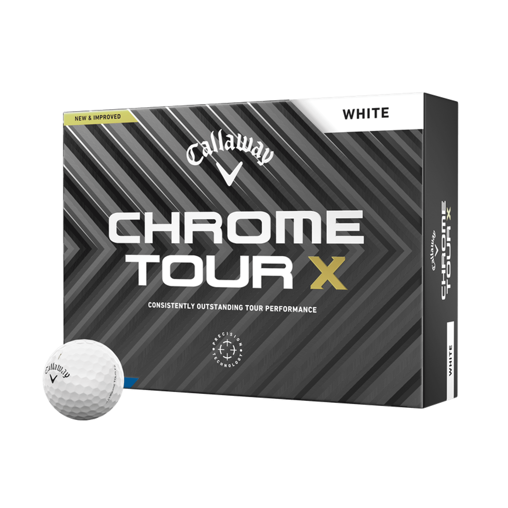 Callaway Chrome Tour X [12 kusů] golfové míčky (2024)