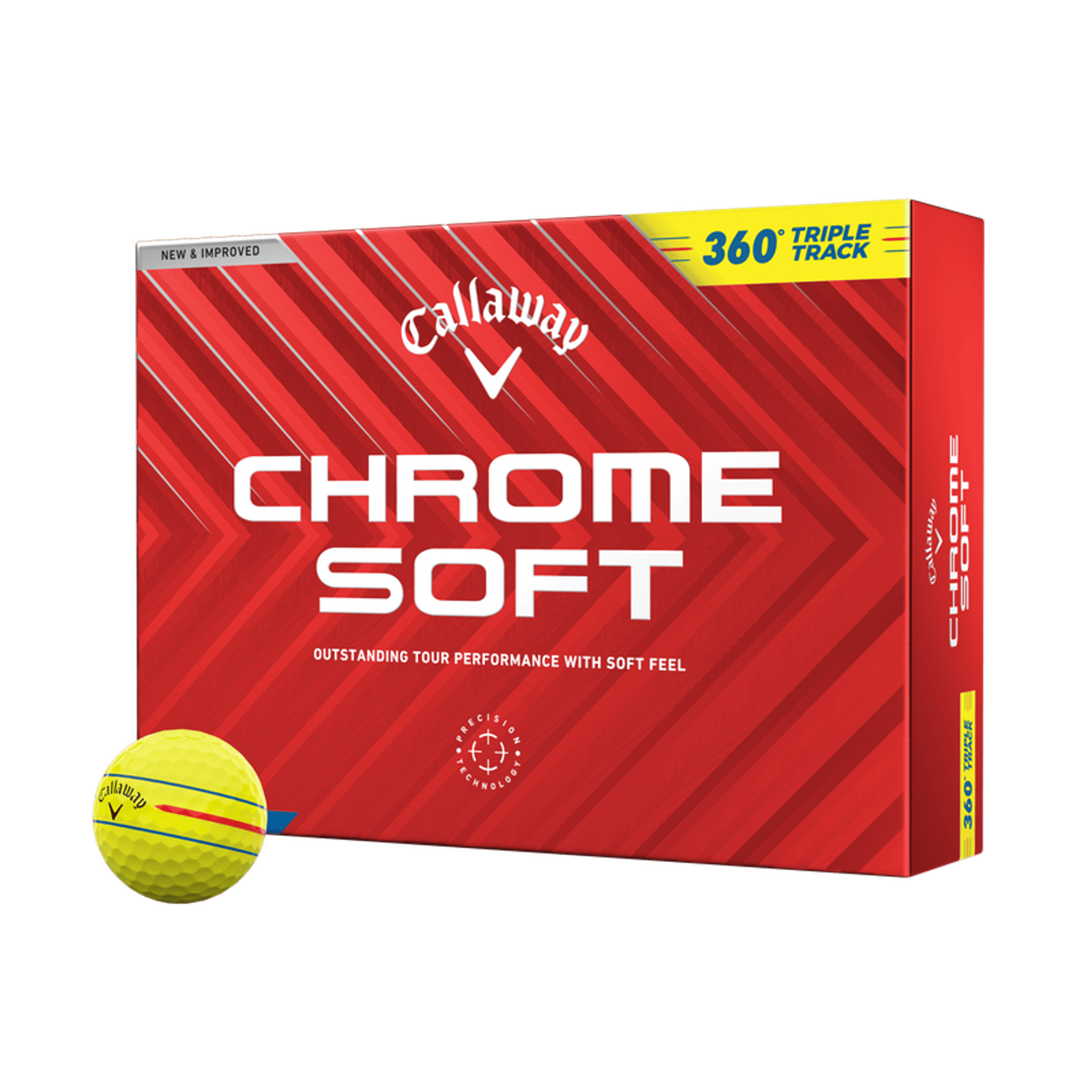 Callaway Chrome Soft 360 Triple Track golfové míče (2024)