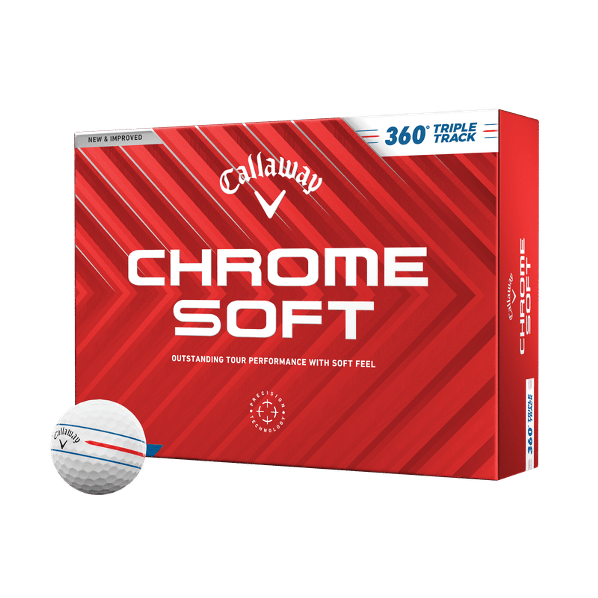 Callaway Chrome Soft 360 Triple Track golfové míče (2024)