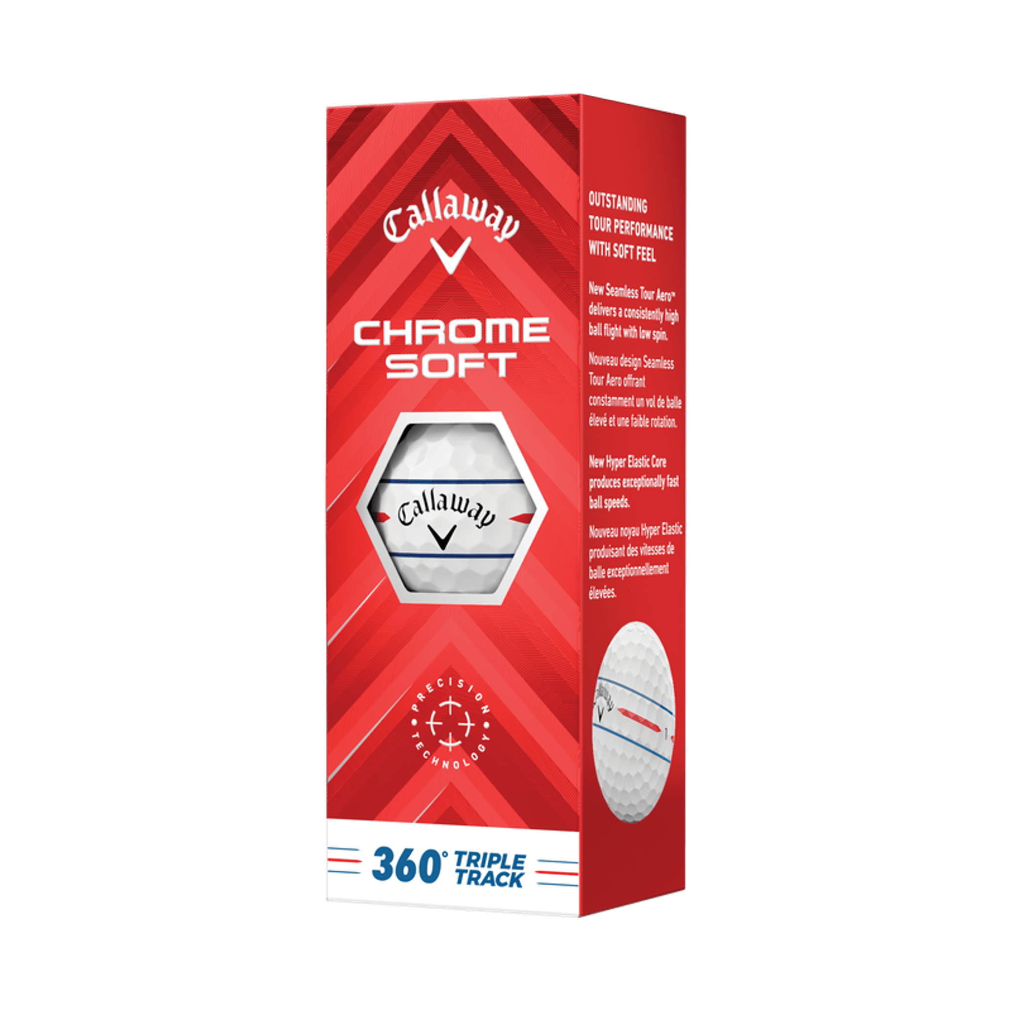 Callaway Chrome Soft 360 Triple Track golfové míče (2024)