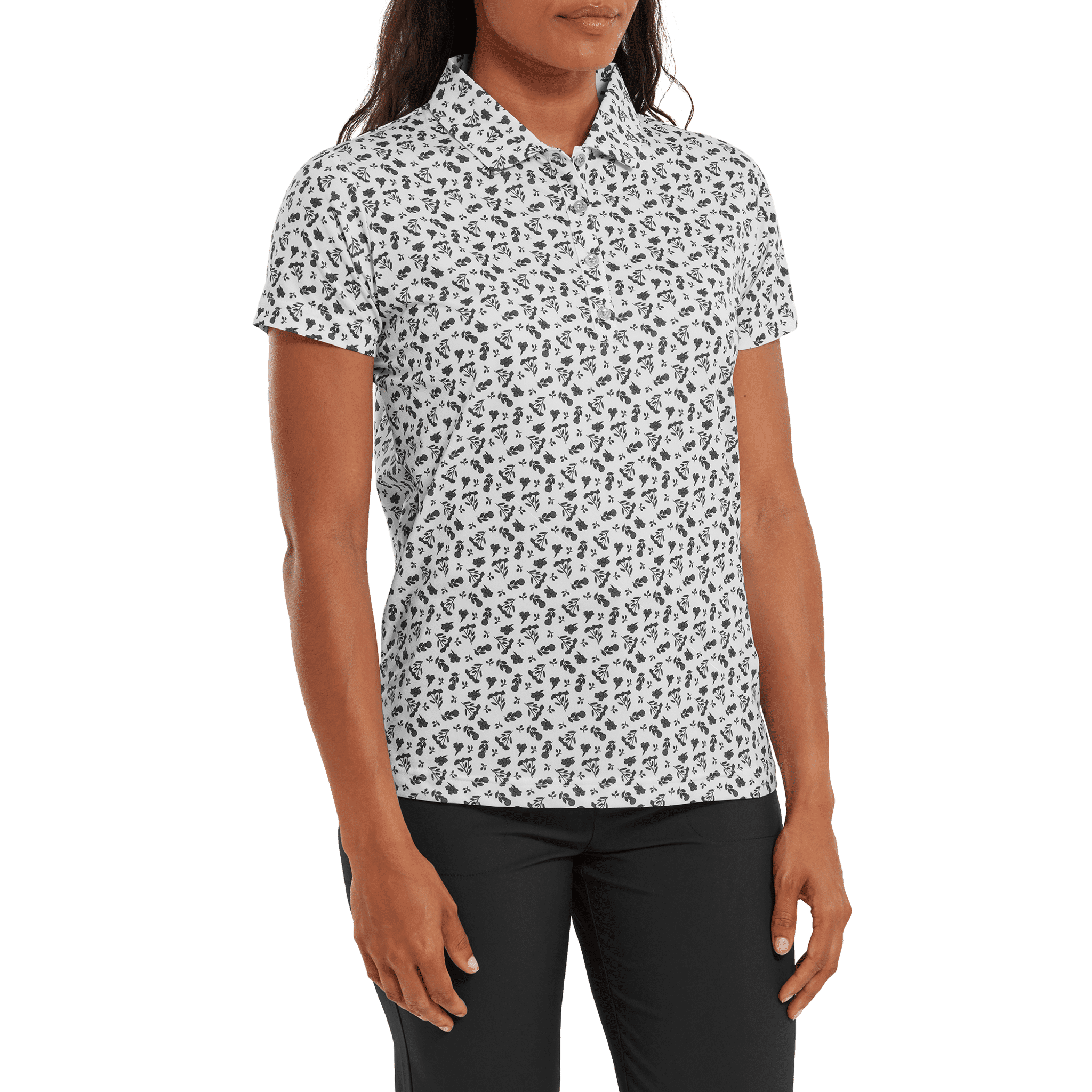 Footjoy Floral Print Poloshirt pro dámy