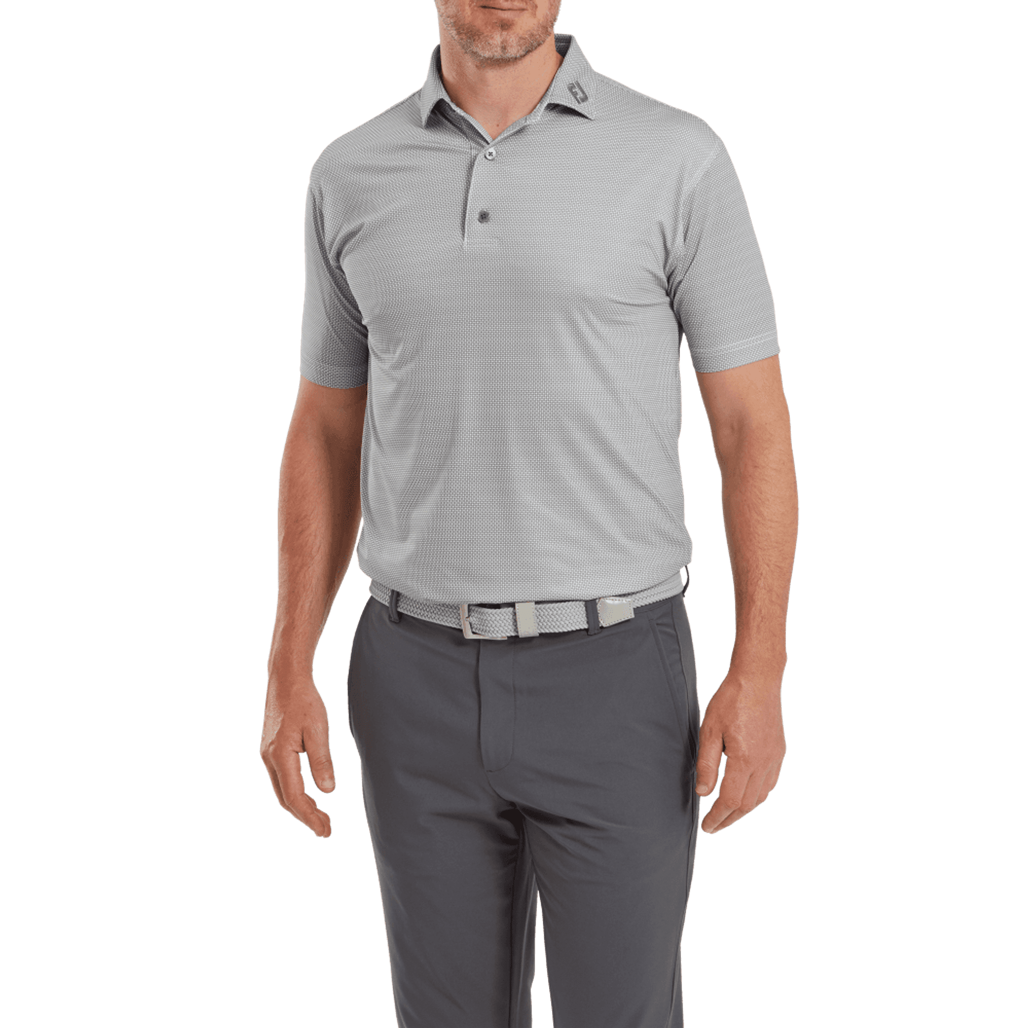 Footjoy Octagon Print Lisle Polokošile Pánská