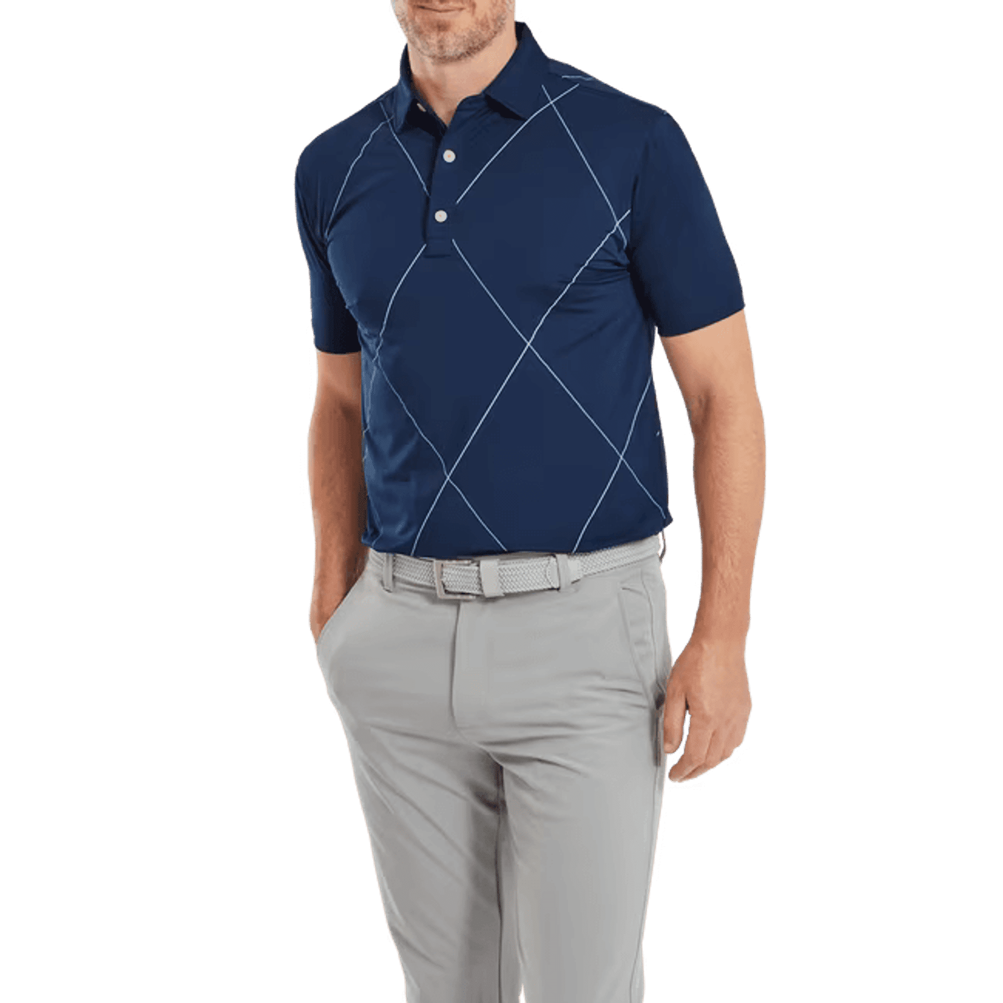 Footjoy Raker Print Lisle Polokošile Pánská