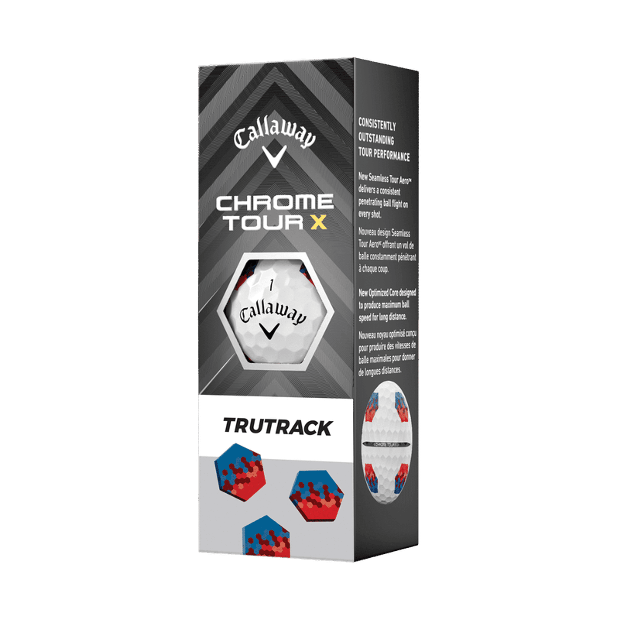 Callaway Chrome Tour X TruTrack [12 kusů] golfové míčky (2024)