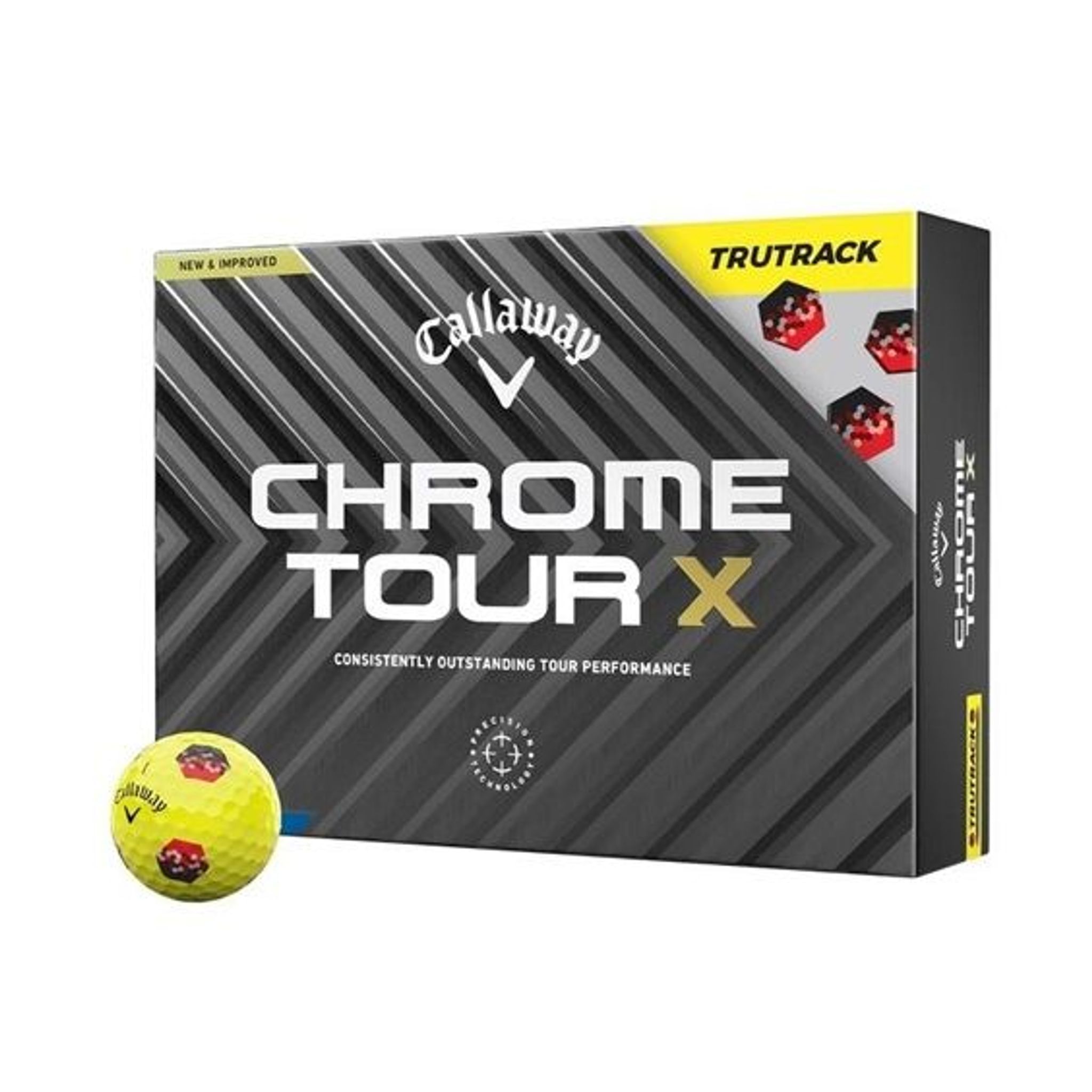 Callaway Chrome Tour X TruTrack [12 kusů] golfové míčky (2024)