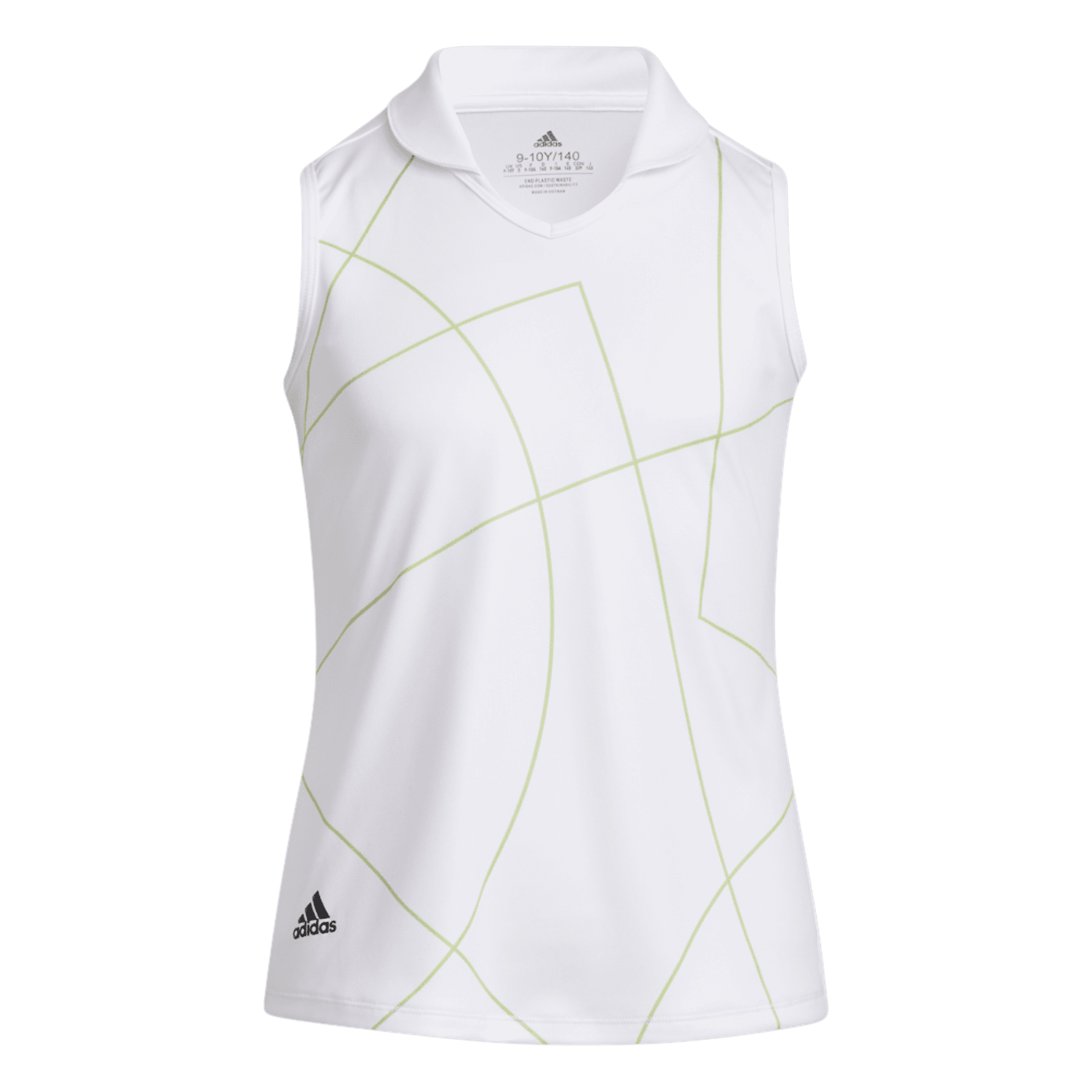 Adidas Girls bezrukávkové golfové polo