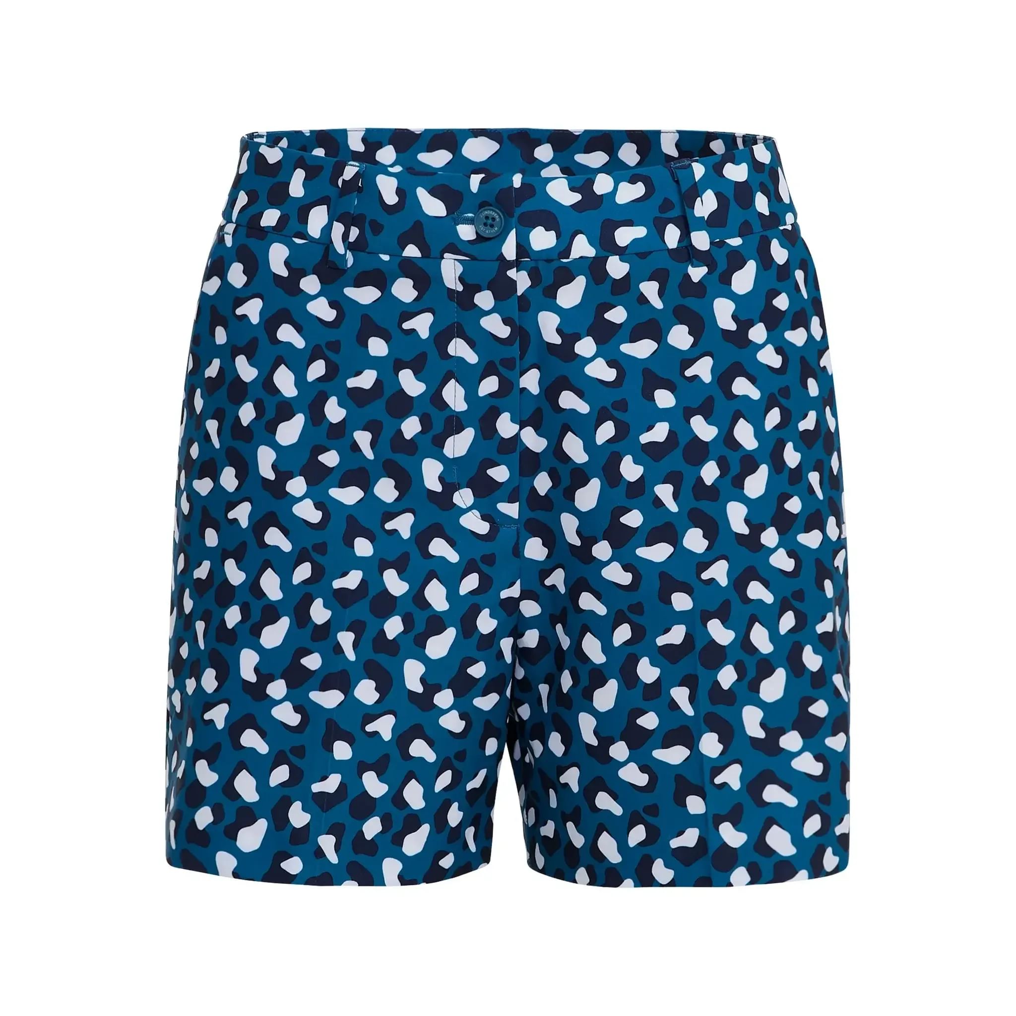 J. Lindeberg W Gwen Printed Golf Short Moroccan Blue Animal pro dámy