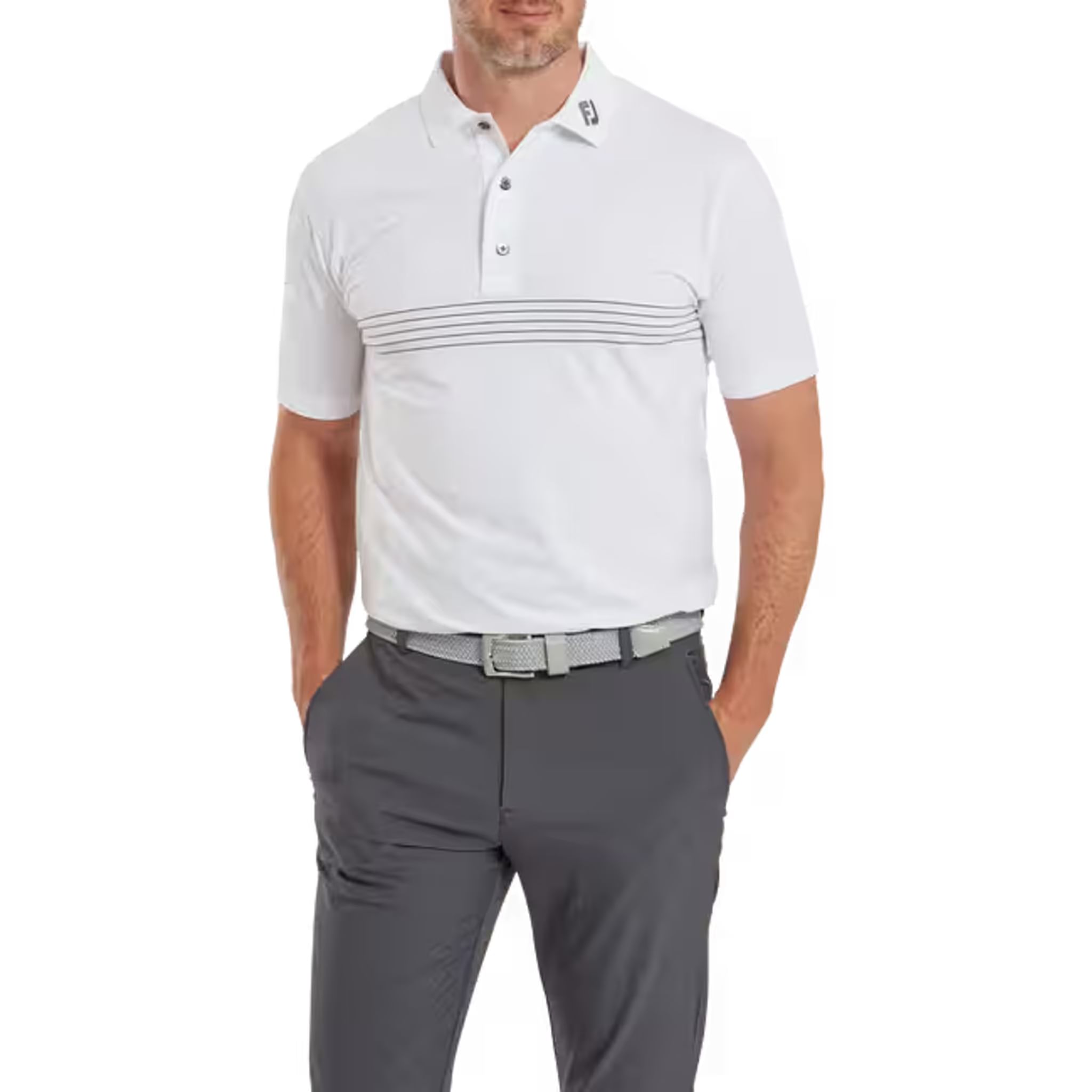 Footjoy Engineered Pinstripe Lisle Polokošile Pánská