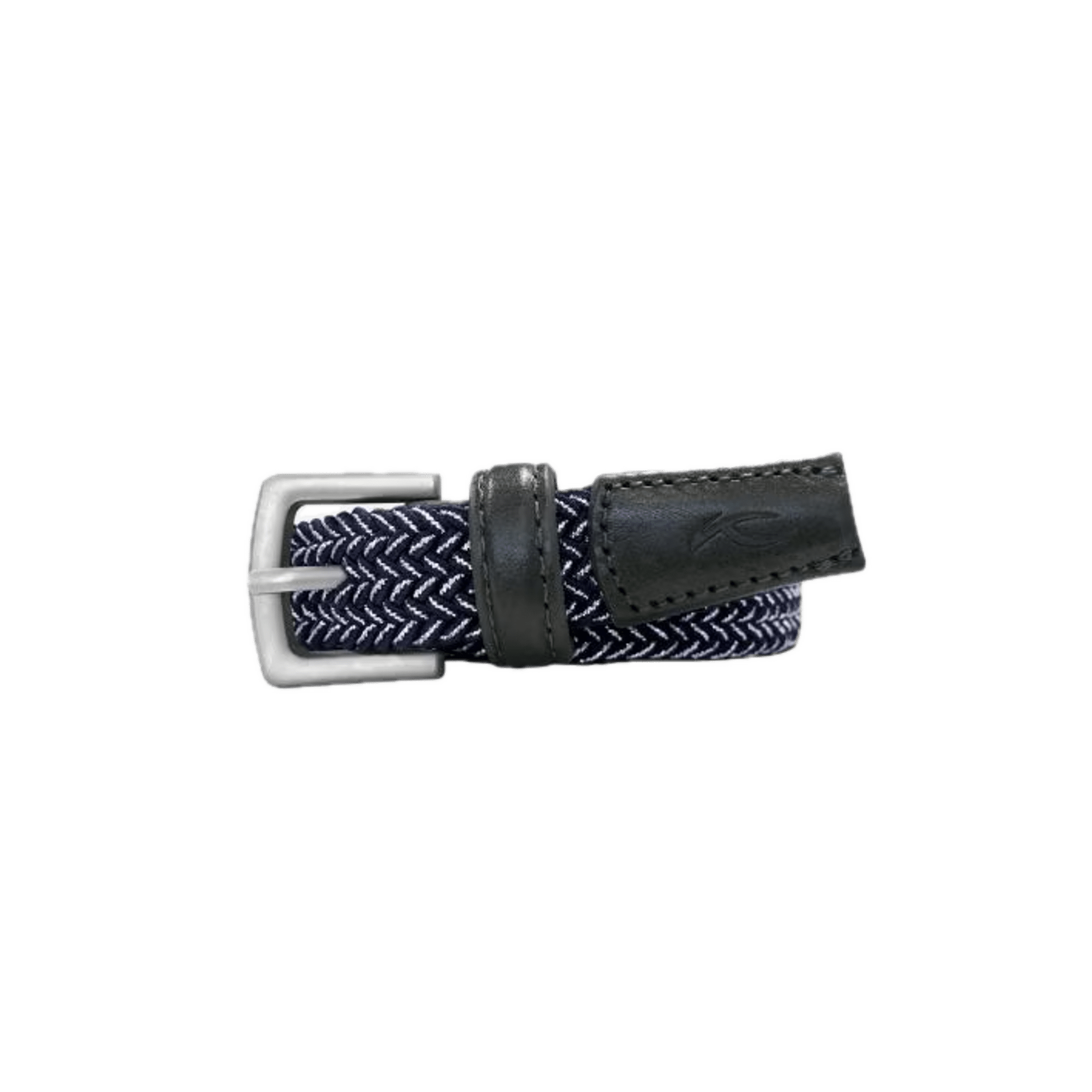 Unisex Classic Web Belt Narrow Atl. Silver Metal 105