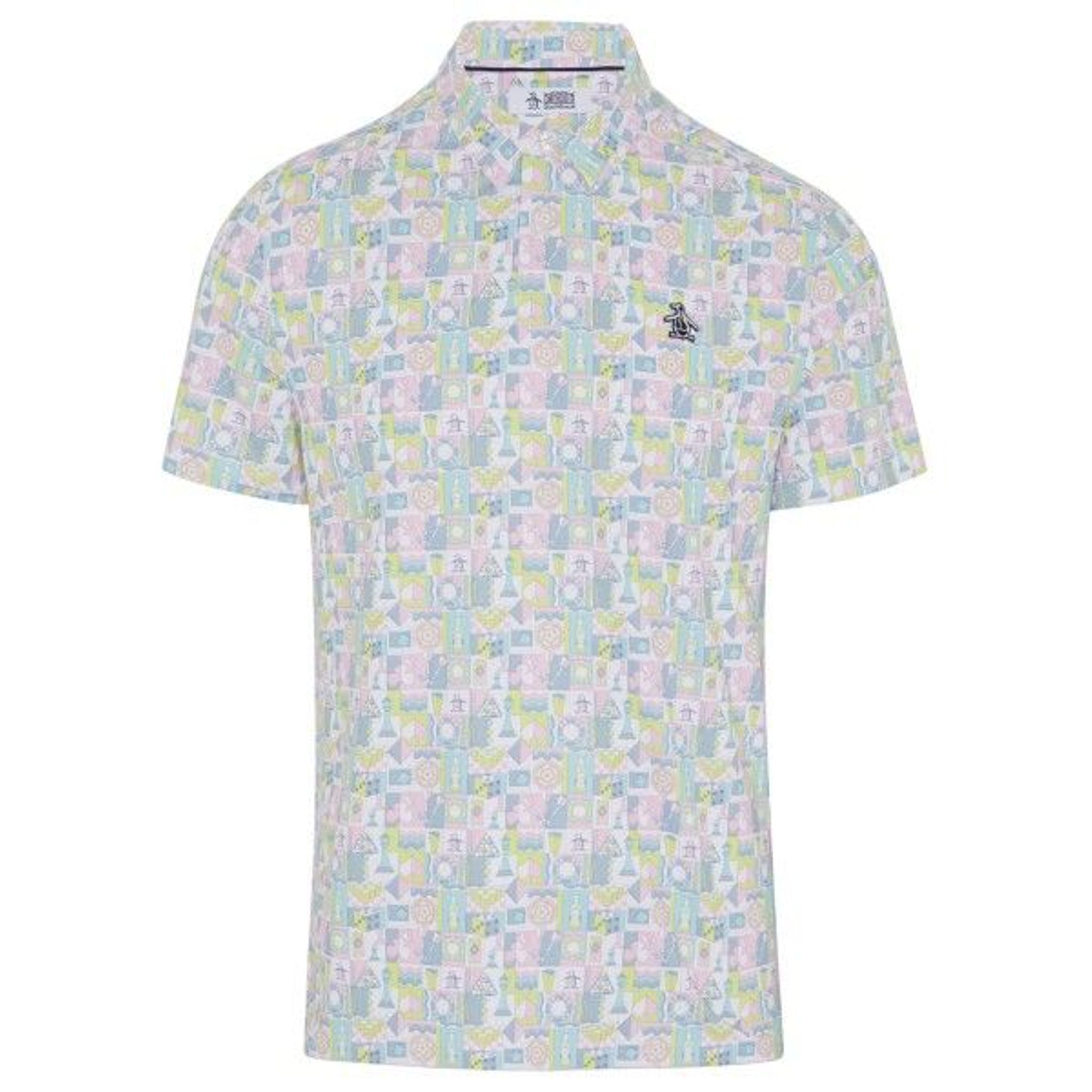 Original Penguin Pete Game Grid Print Polo Pánské