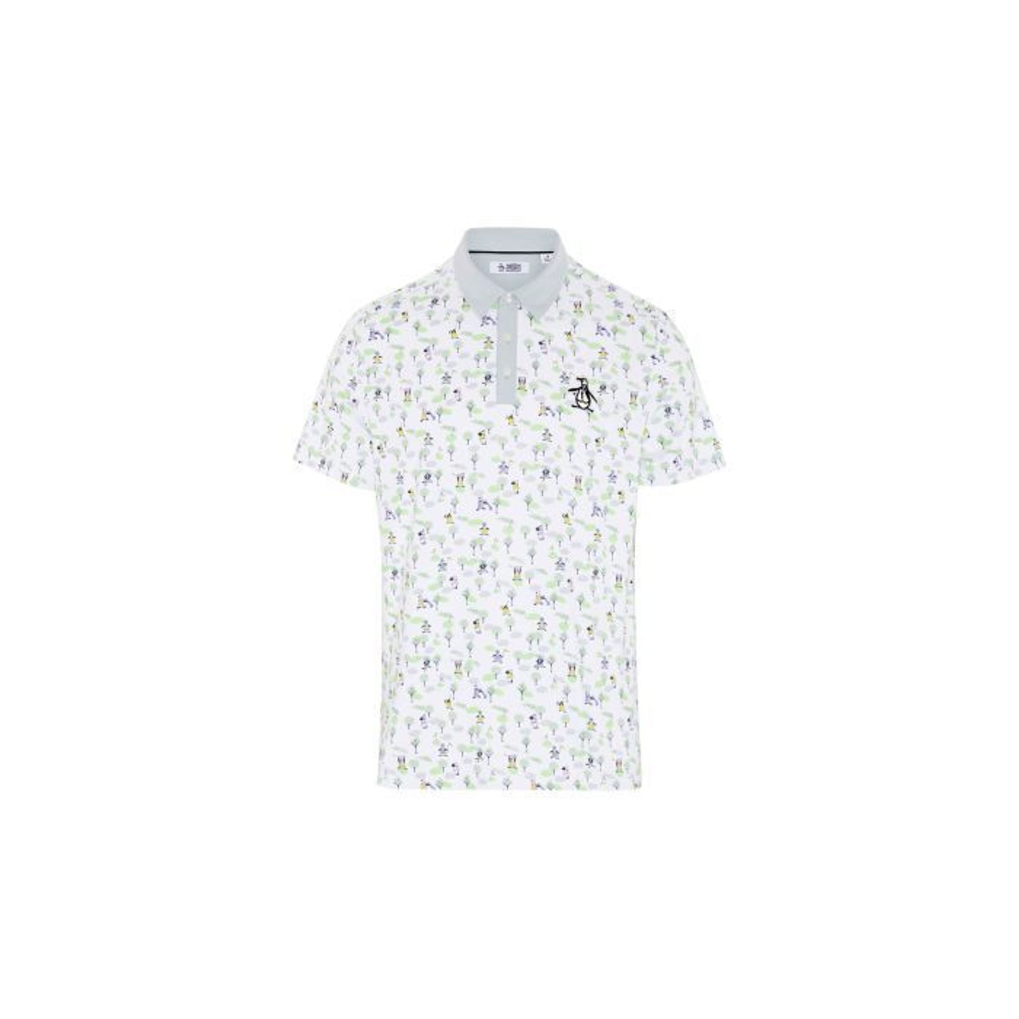 Original Penguin Pete 'N The Course Colour Block Print Polo Pánské