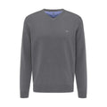 Fynch Hatton V-Neck Pullover HE / Steel / 3XL Pánský