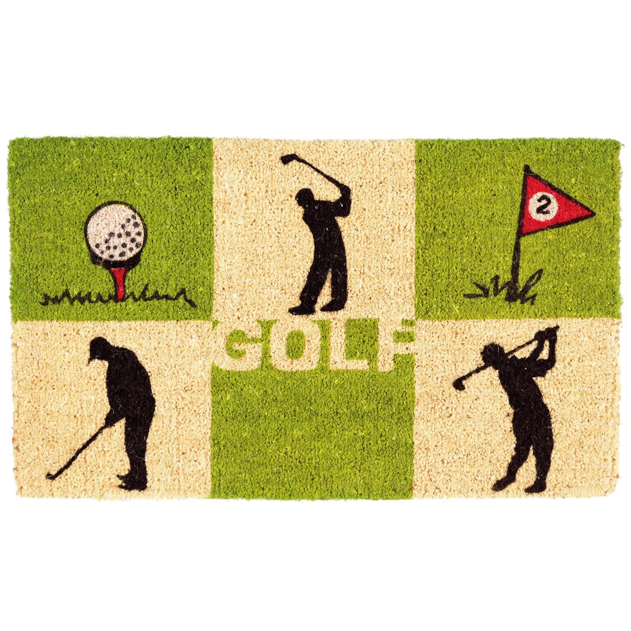 Sportiques Golfgeschenke Kokos-Fußmatte Golf ca. 70 x 50 cm