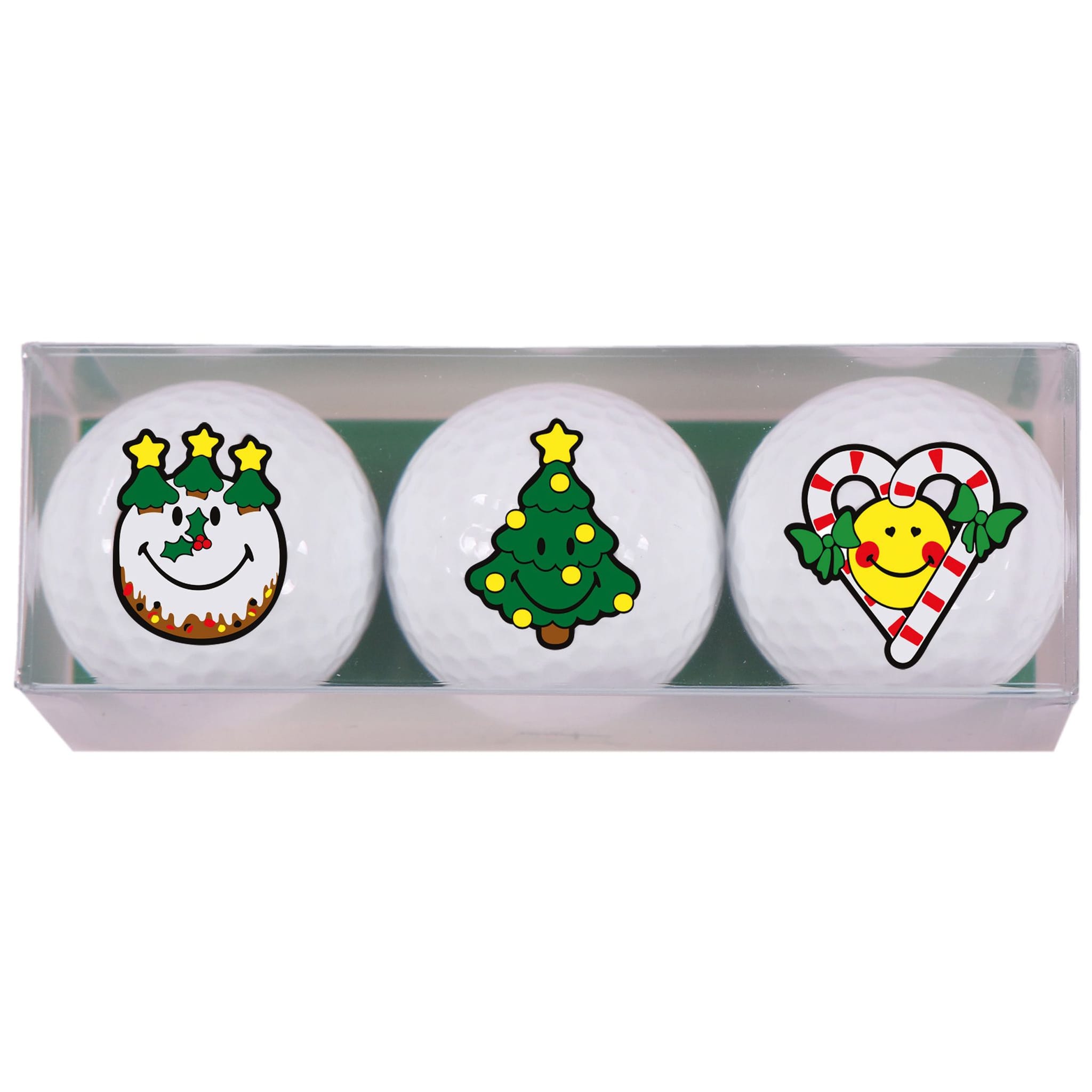 Sportiques Golfgeschenke Smiley X-Mas (3 Bälle) X3