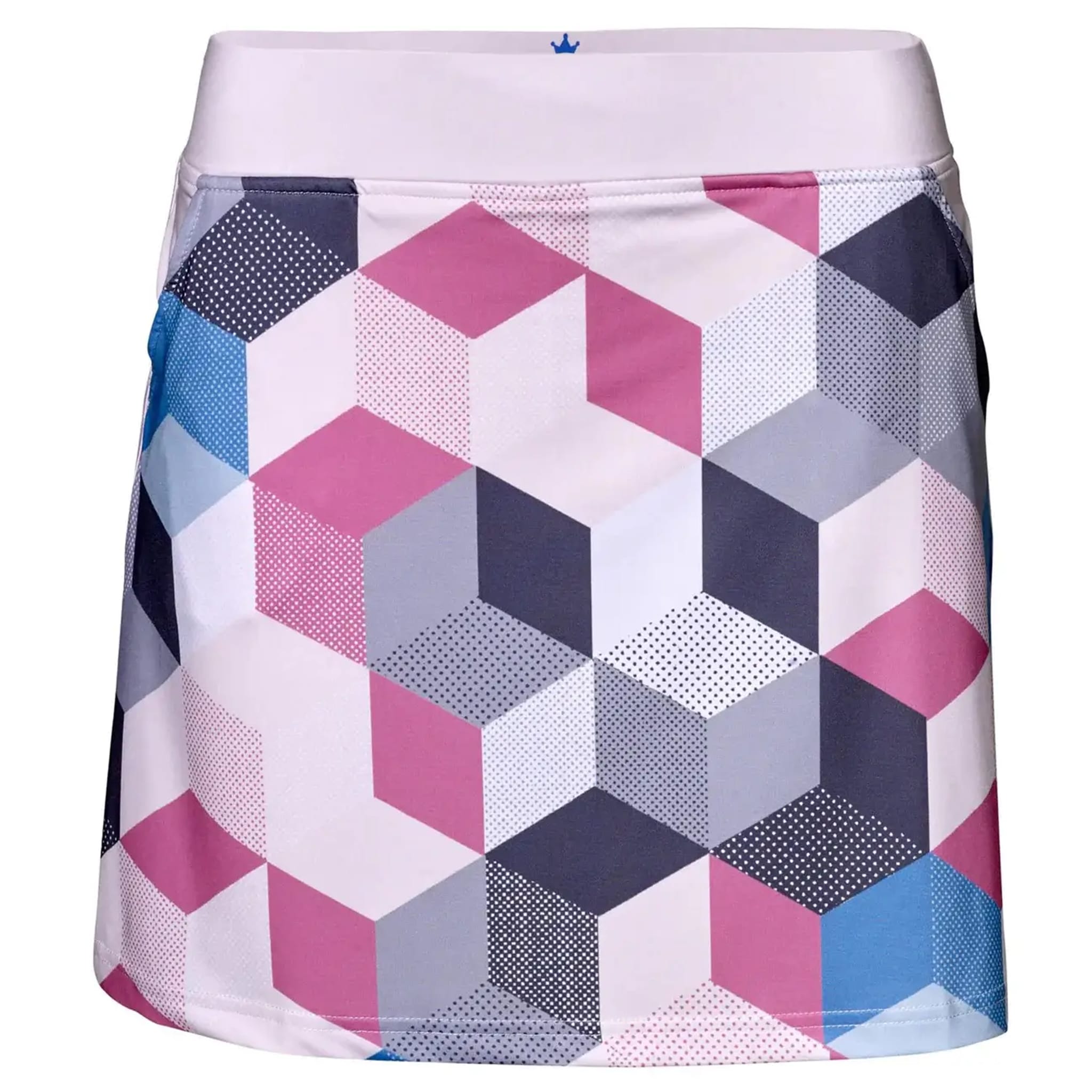 Girls Golf Rectangles Skort White/Grey pro dámy