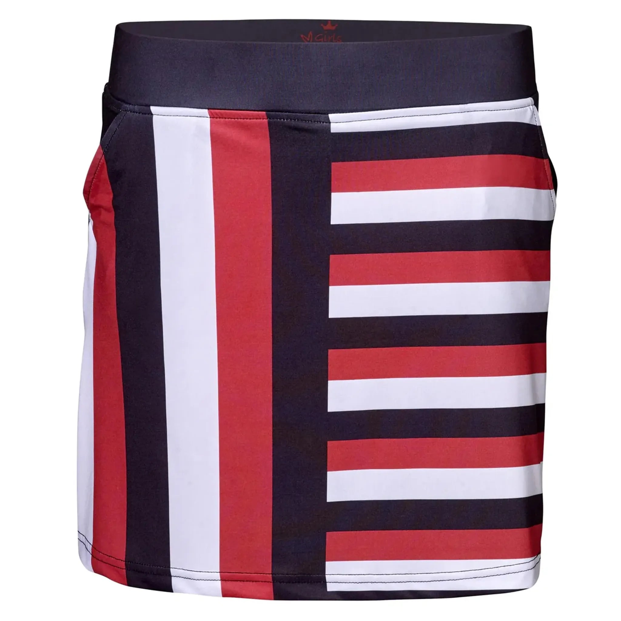 Girls Golf Pruhovaný Fashionista Skort Red Flow pro dámy